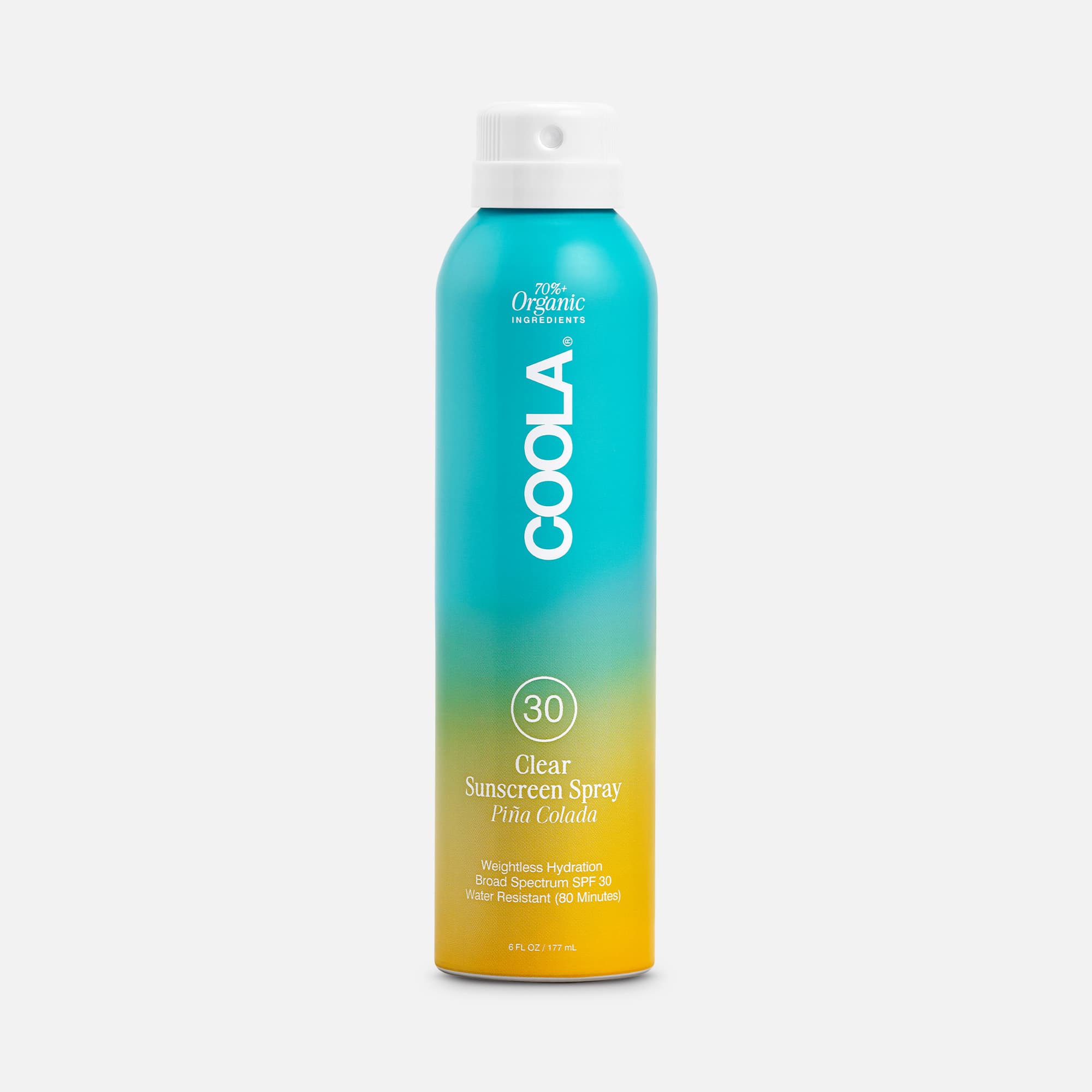 COOLA Classic Body Organic Sunscreen Spray SPF 30, Pina Colada, 6 oz.