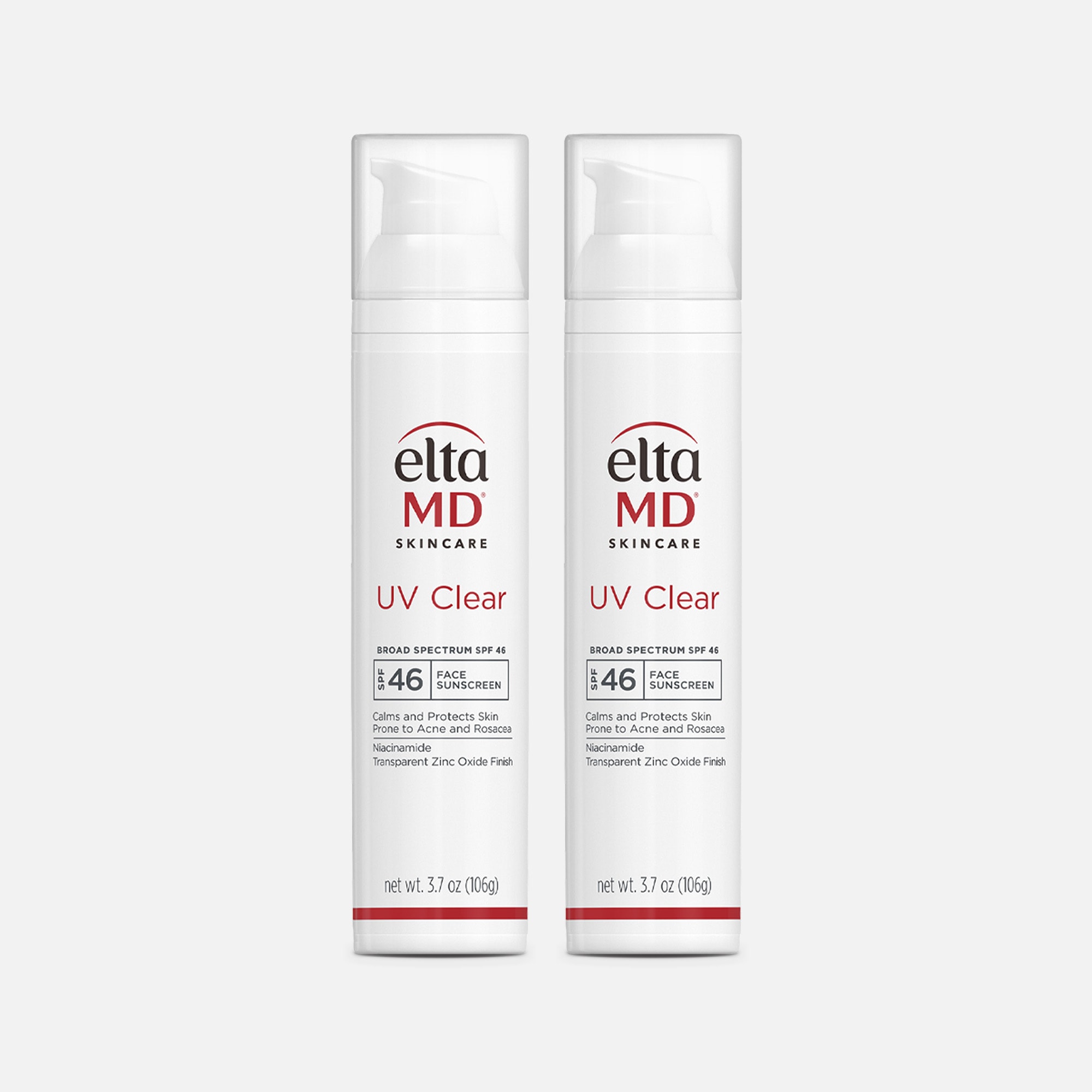 EltaMD UV Clear Broad-Spectrum Face Sunscreen, SPF 46, 3.7 oz. (2-Pack)