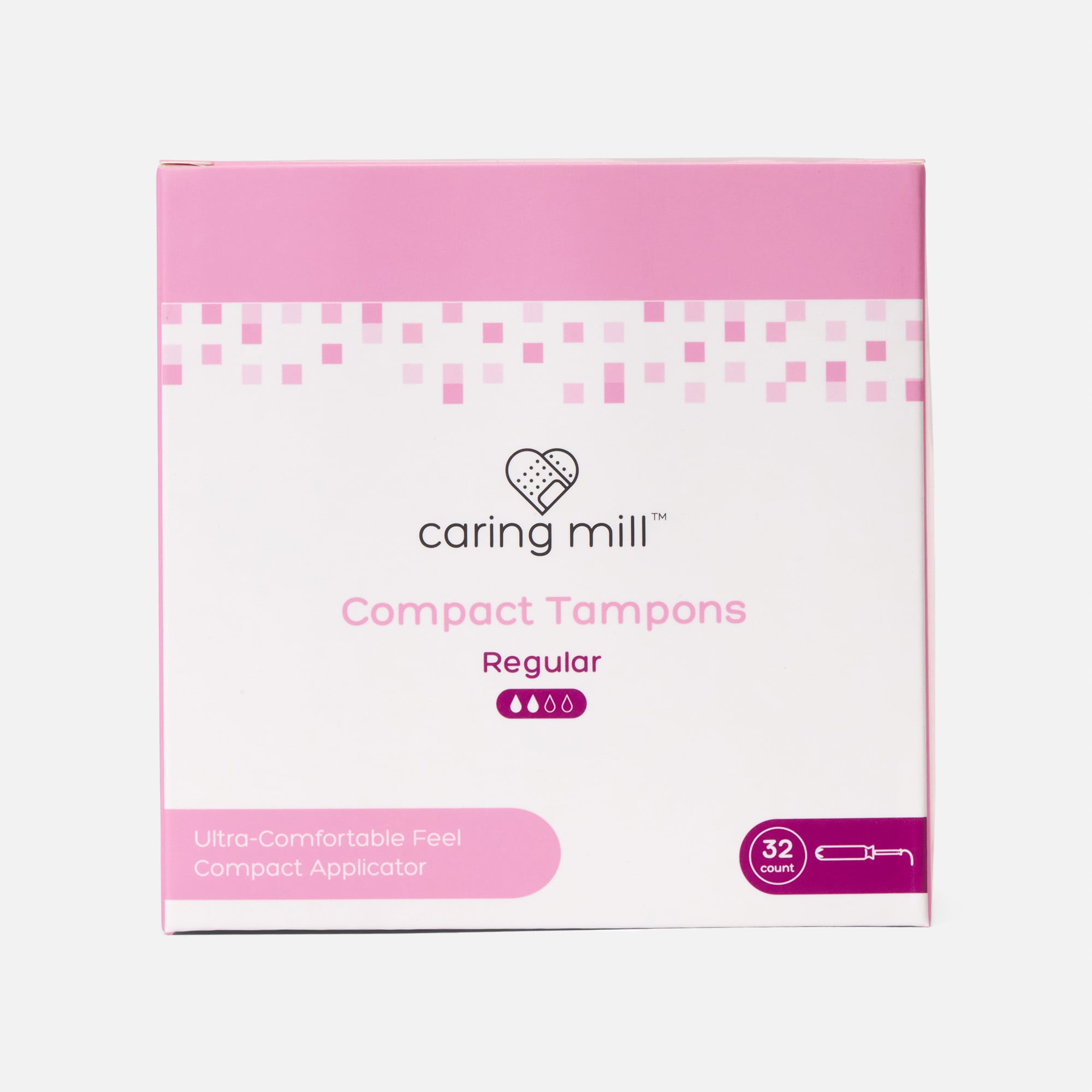 Caring Mill™ Regular Compact Tampons, 32 ct.