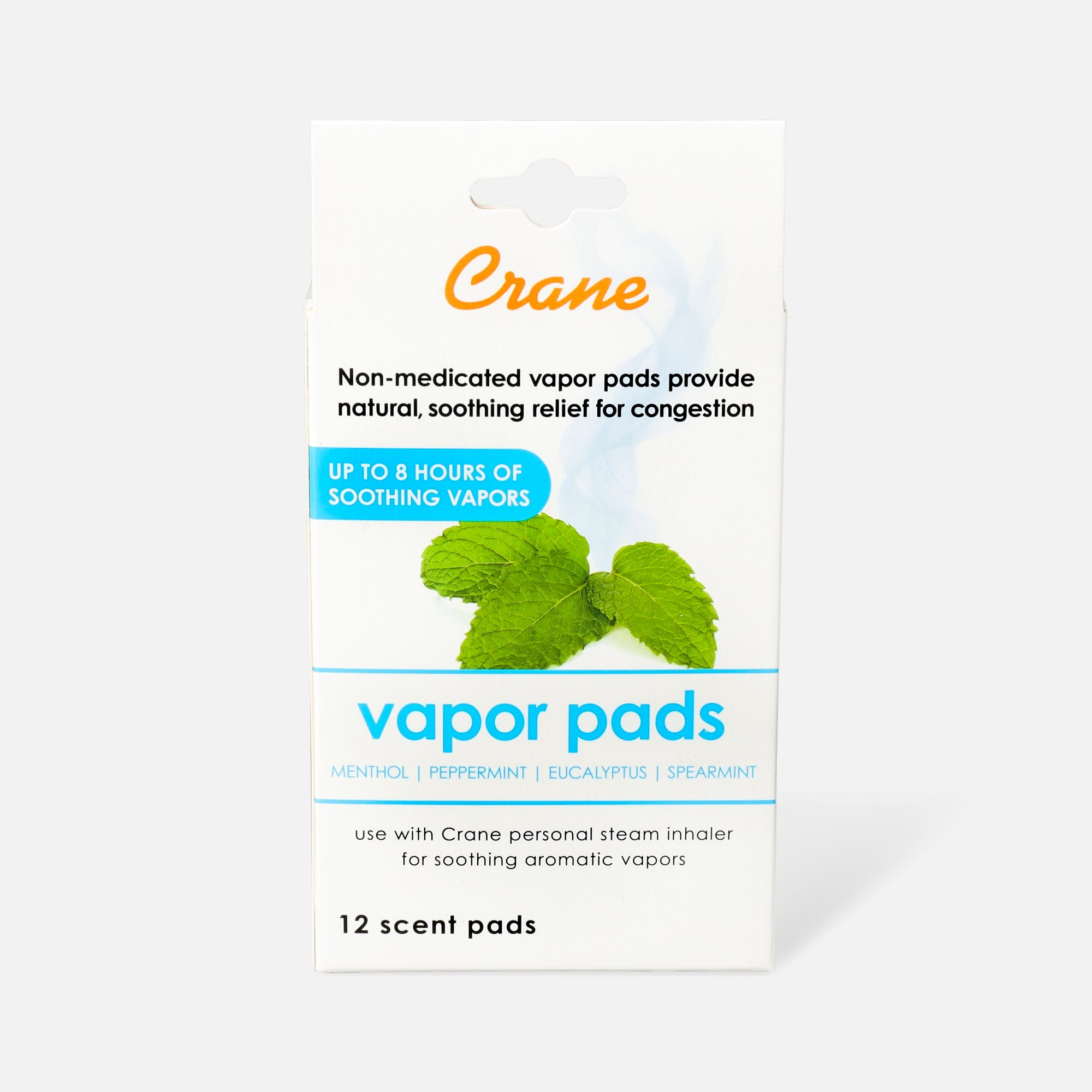 Crane Vapor Pads, Menthol Vapor, 12 ct.