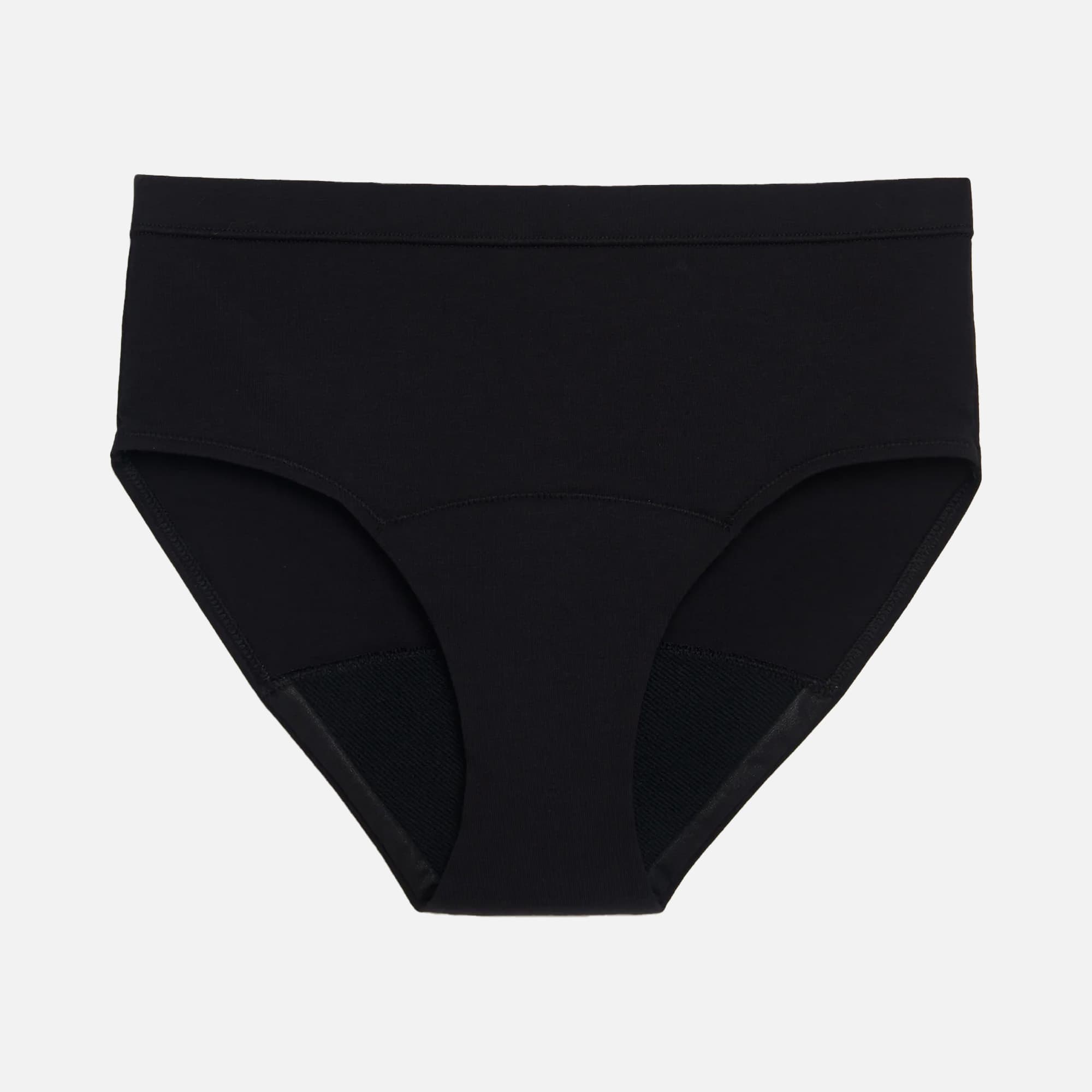 Thinx Teens All Day Brief, Black, Size 15/16