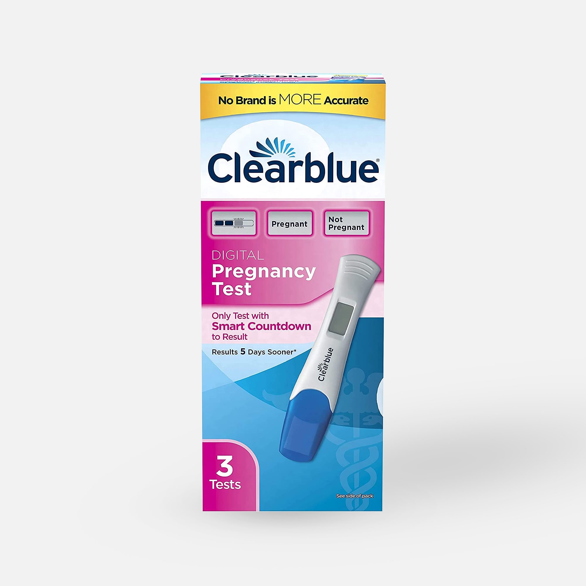 Clearblue Digital Pregnancy Test with Smart Countdown, 3 ct.