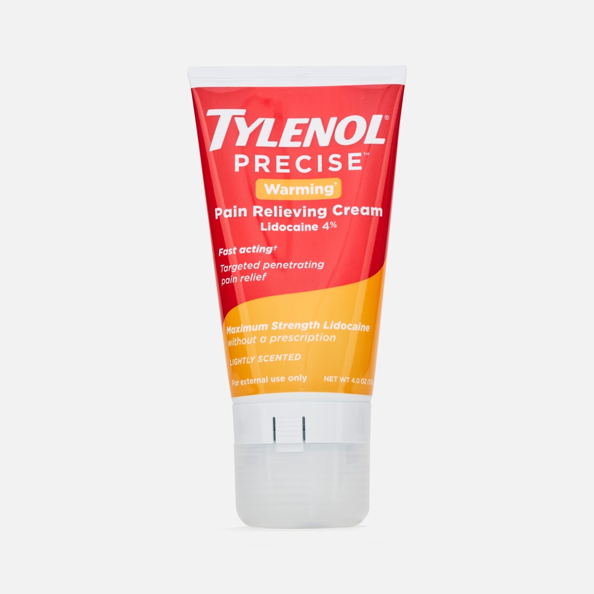 Tylenol Precise Warming Pain Relief Cream – 4% Lidocaine, 4 oz.
