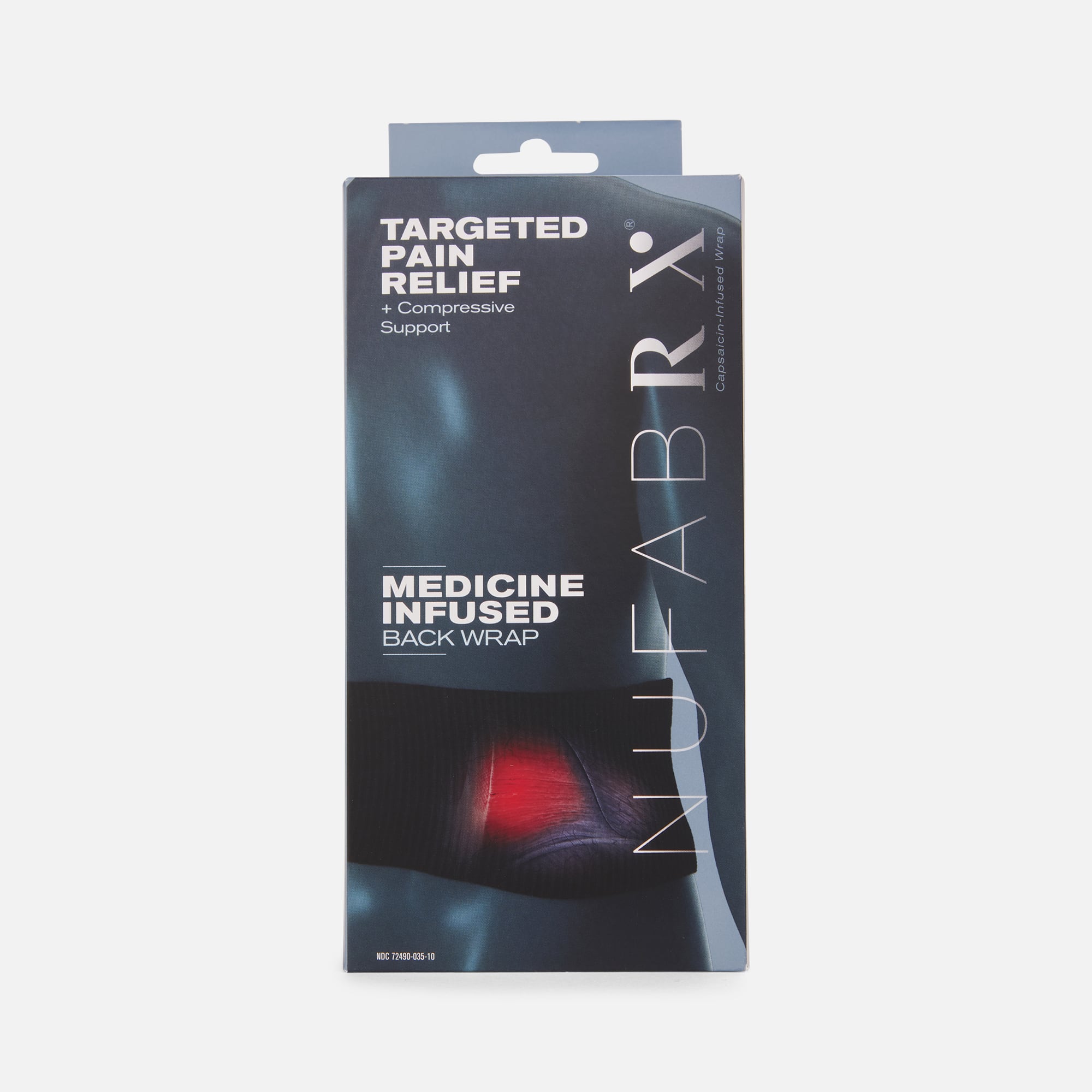 Nufabrx Back Compression Wrap with Pain-Relieving Medicine by