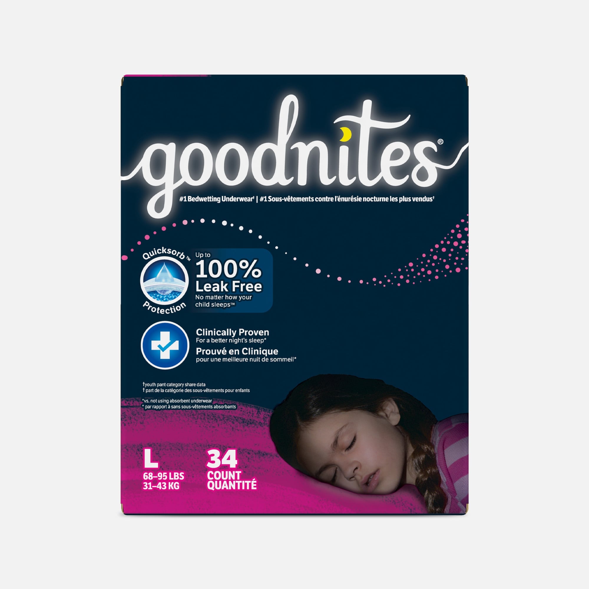Goodnites XXL(43-64kg) 男女セット (16枚) Goodnites® Boys' Nighttime Bedwetting Underwear, XXL (120-165 lbs