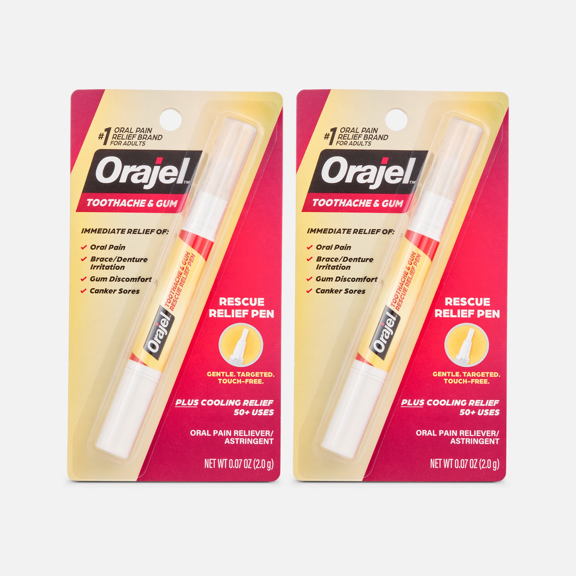 Orajel Tooth & Gum Pain Relief Pen, .07 oz. (2-Pack)