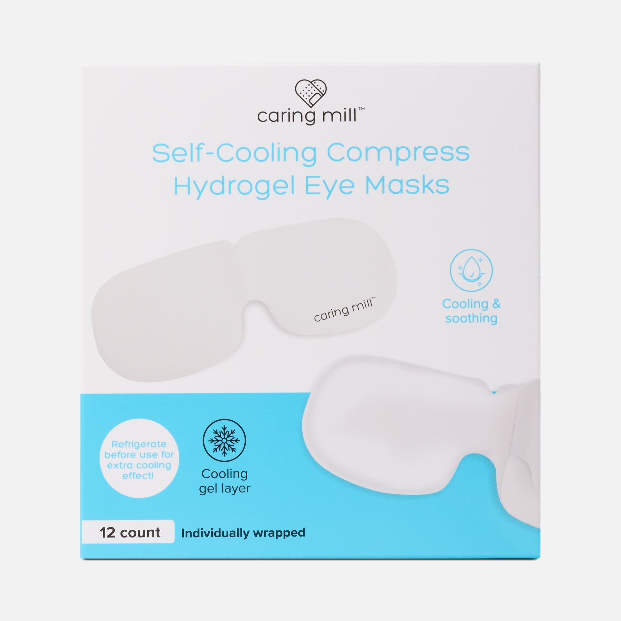 Caring Mill™ Self-Cooling Compress Hydrogel Eye Masks, 12 ct.