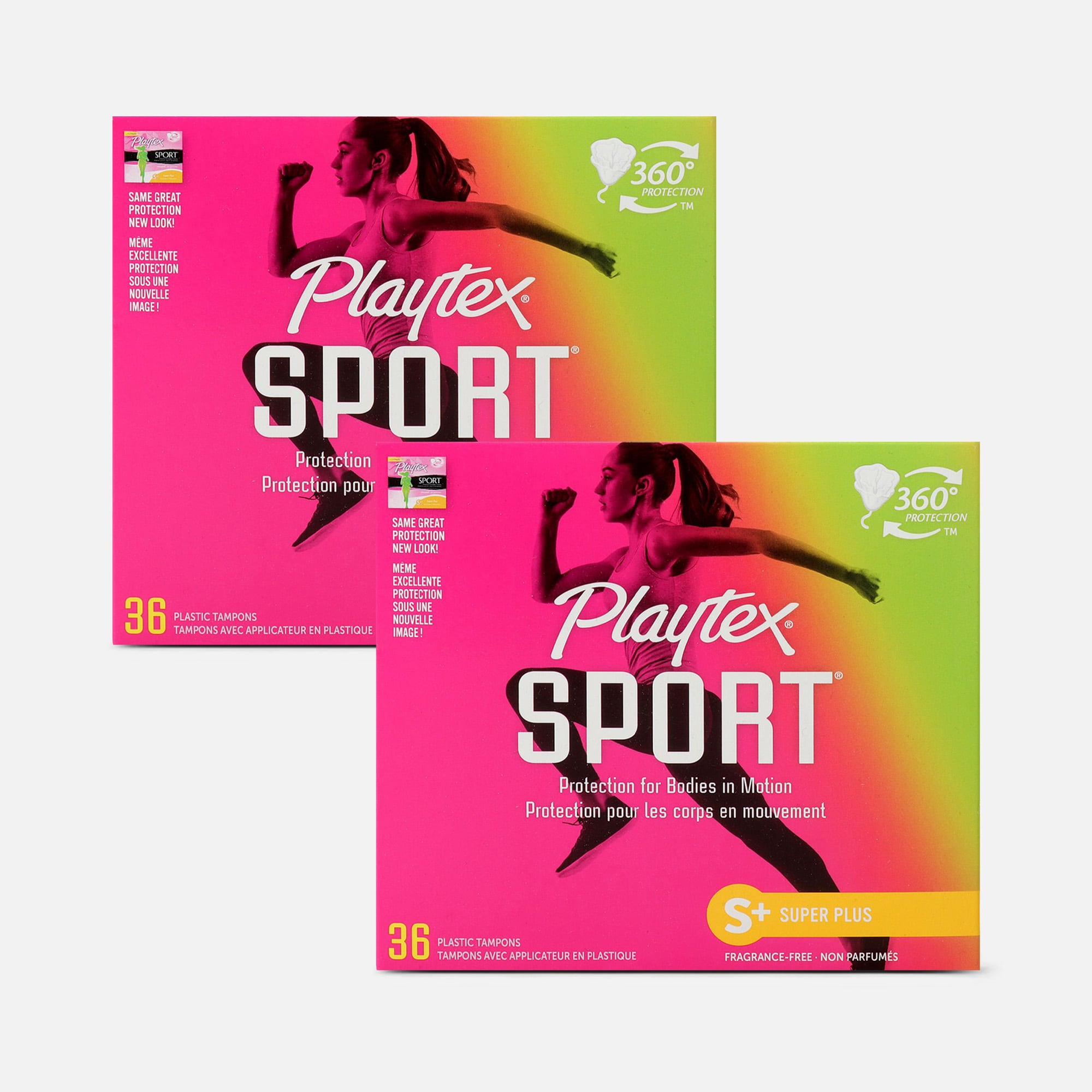 Playtex Sport Super Plus Tampons, Unscented, 36 ct. (2-Pack)