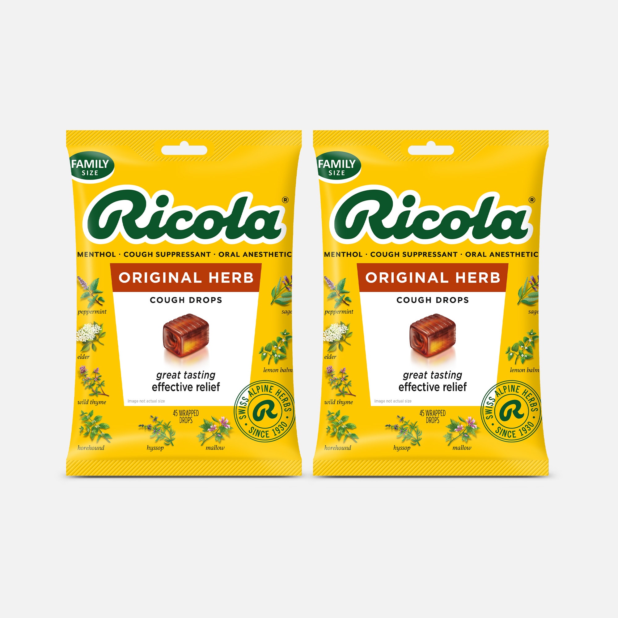 Ricola Original Herb Cough Drops, 45 ct.  (2-Pack)