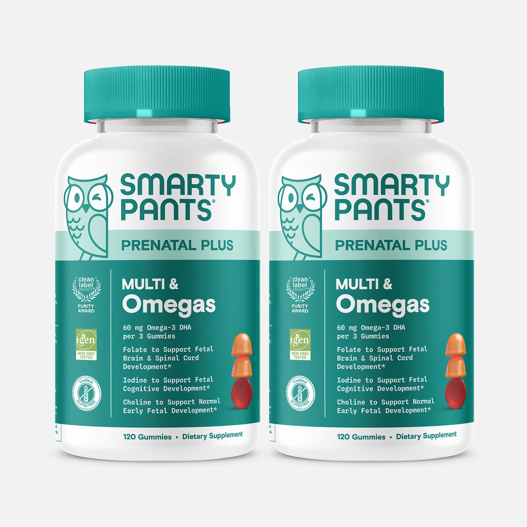 SmartyPants Prenatal Plus Multi & Omegas, 120 ct. (2-Pack)