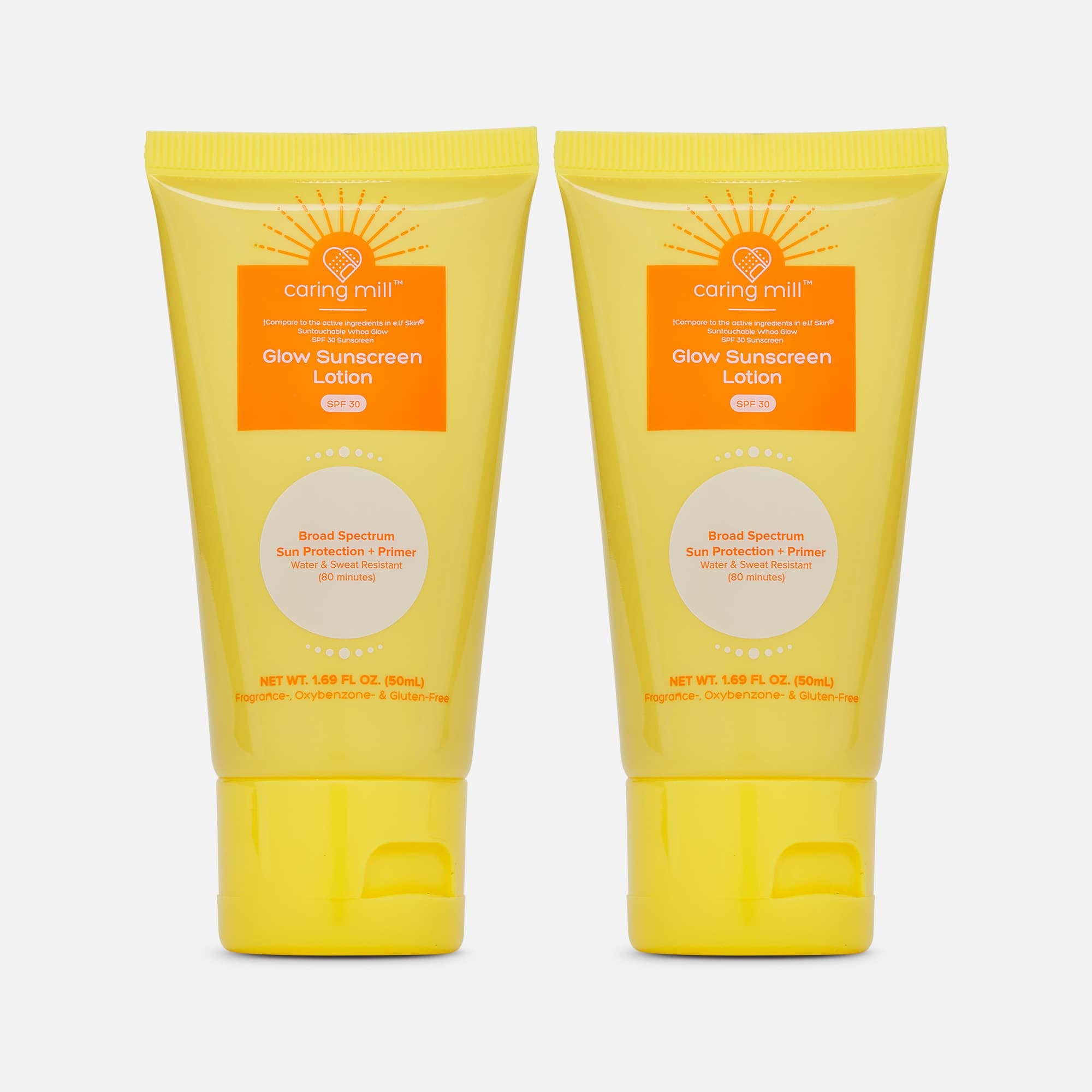 Caring Mill™ Glow Sunscreen Lotion, SPF 30, 1.69 oz. (2-Pack)