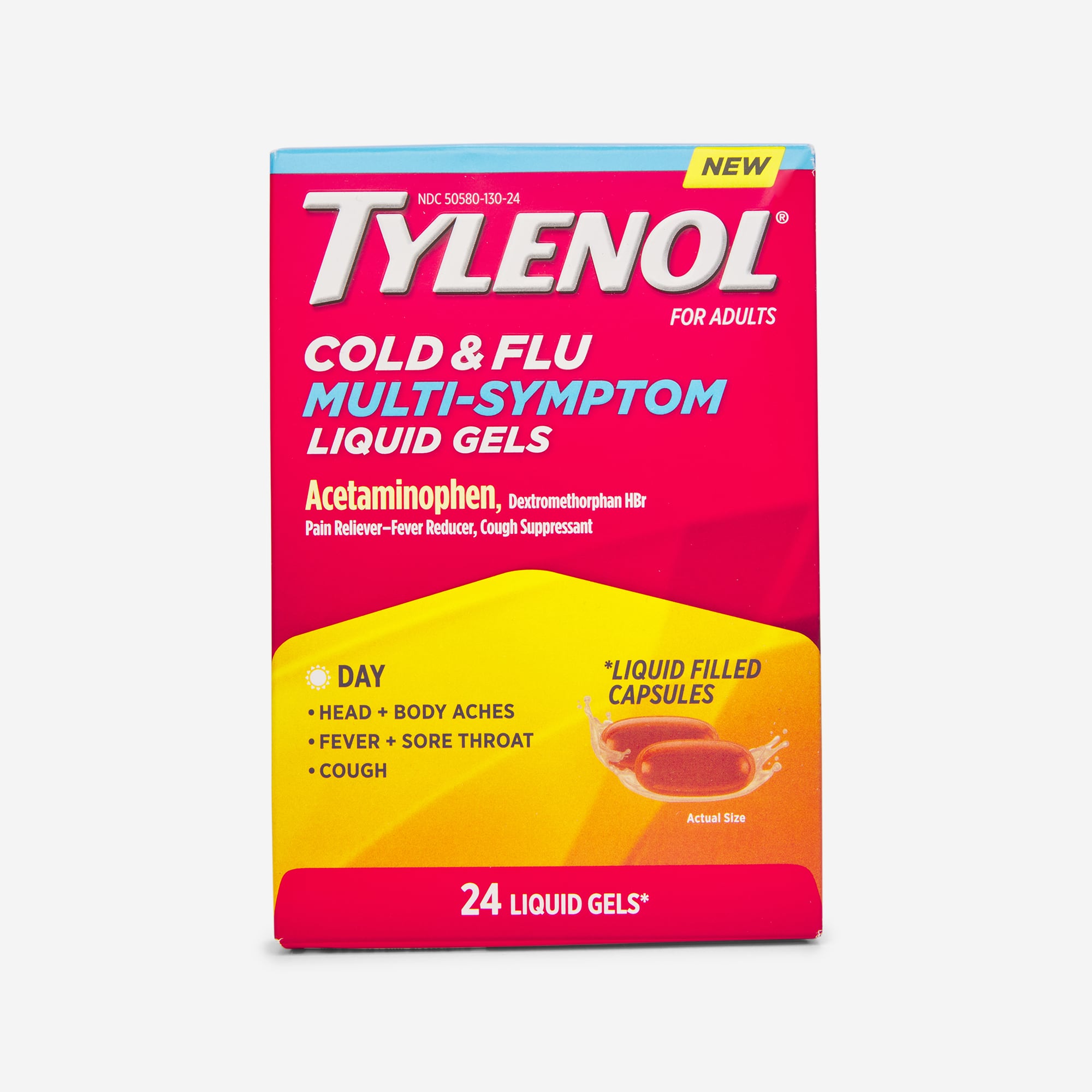 Tylenol Cold & Flu Multi-Symptom Day Liquid Gels, 24 ct.