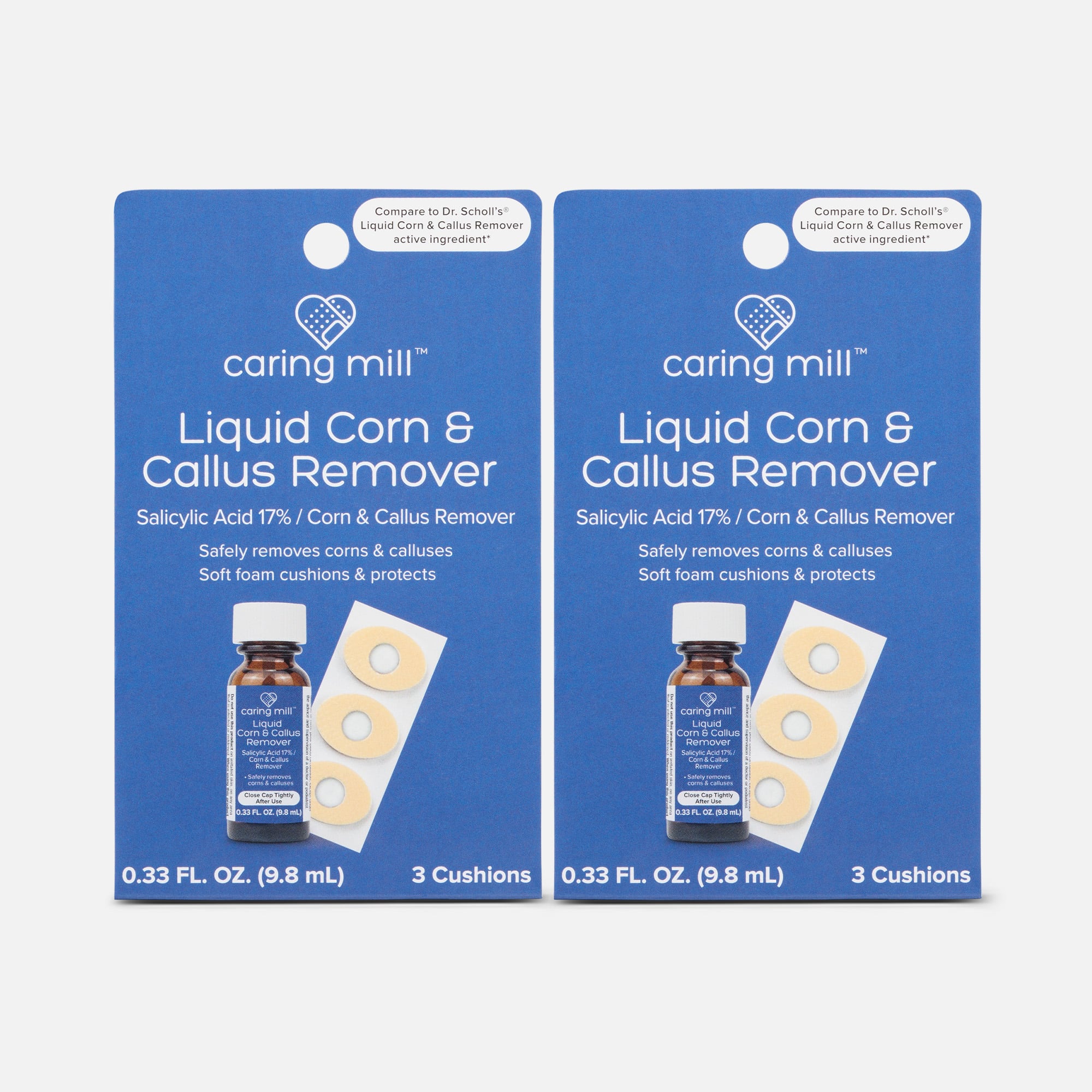 Caring Mill™ Corn & Callus Liquid and Cushion Remover Kit (2-Pack)