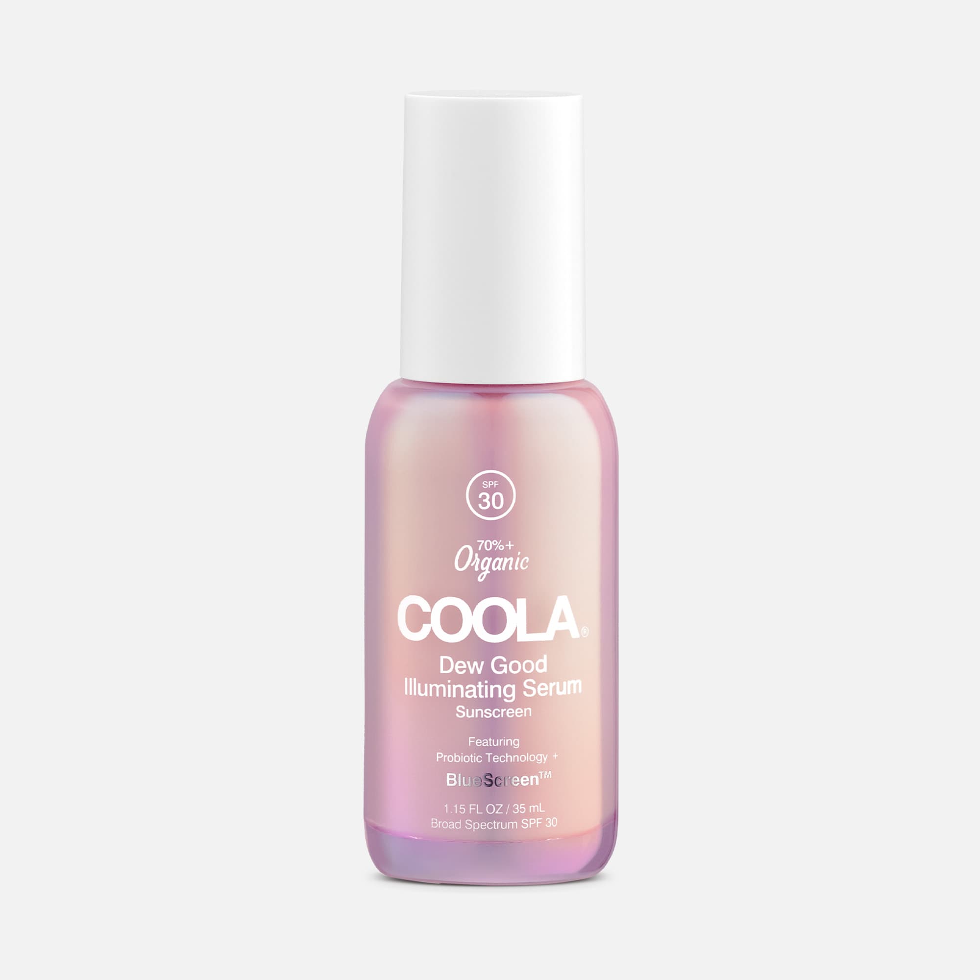 COOLA Dew Good Illuminating Serum Sunscreen with Probiotic Technology - SPF 30, 1 oz.