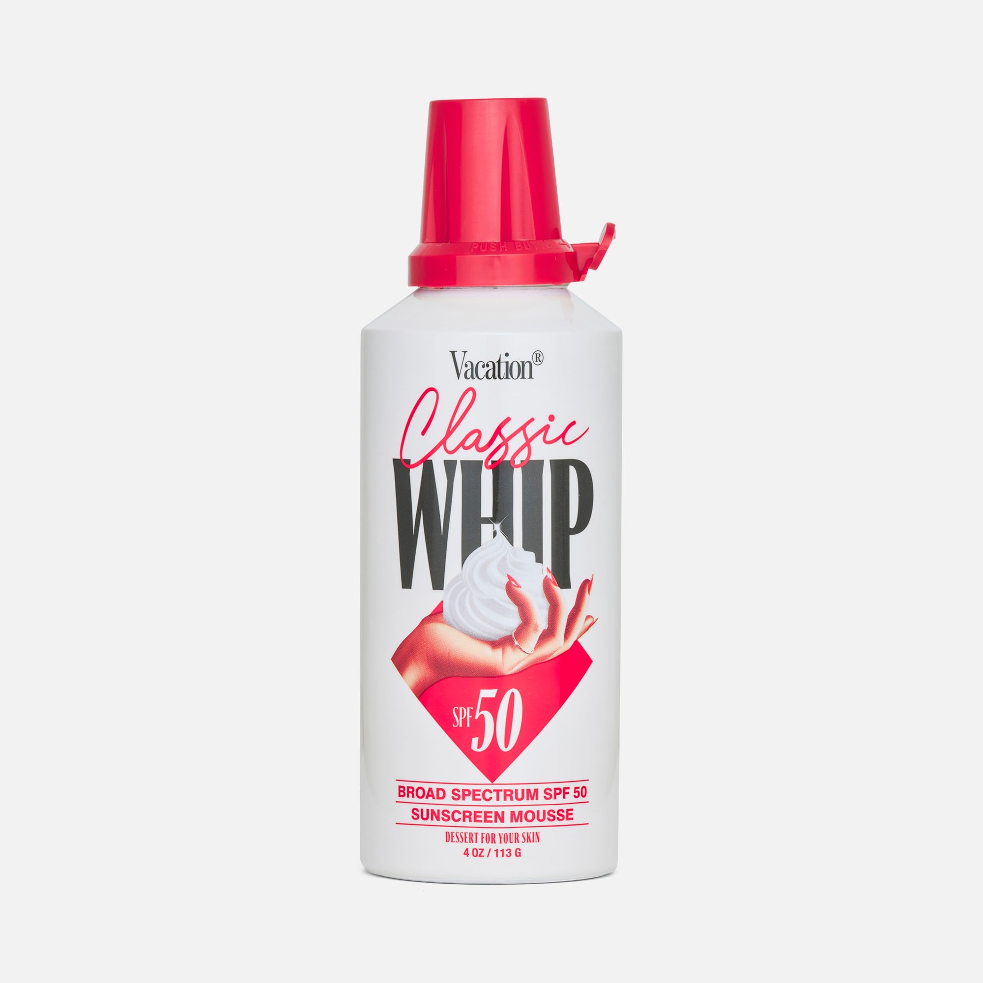 Vacation Classic Whip Sunscreen Mousse, SPF 50, 4 oz.