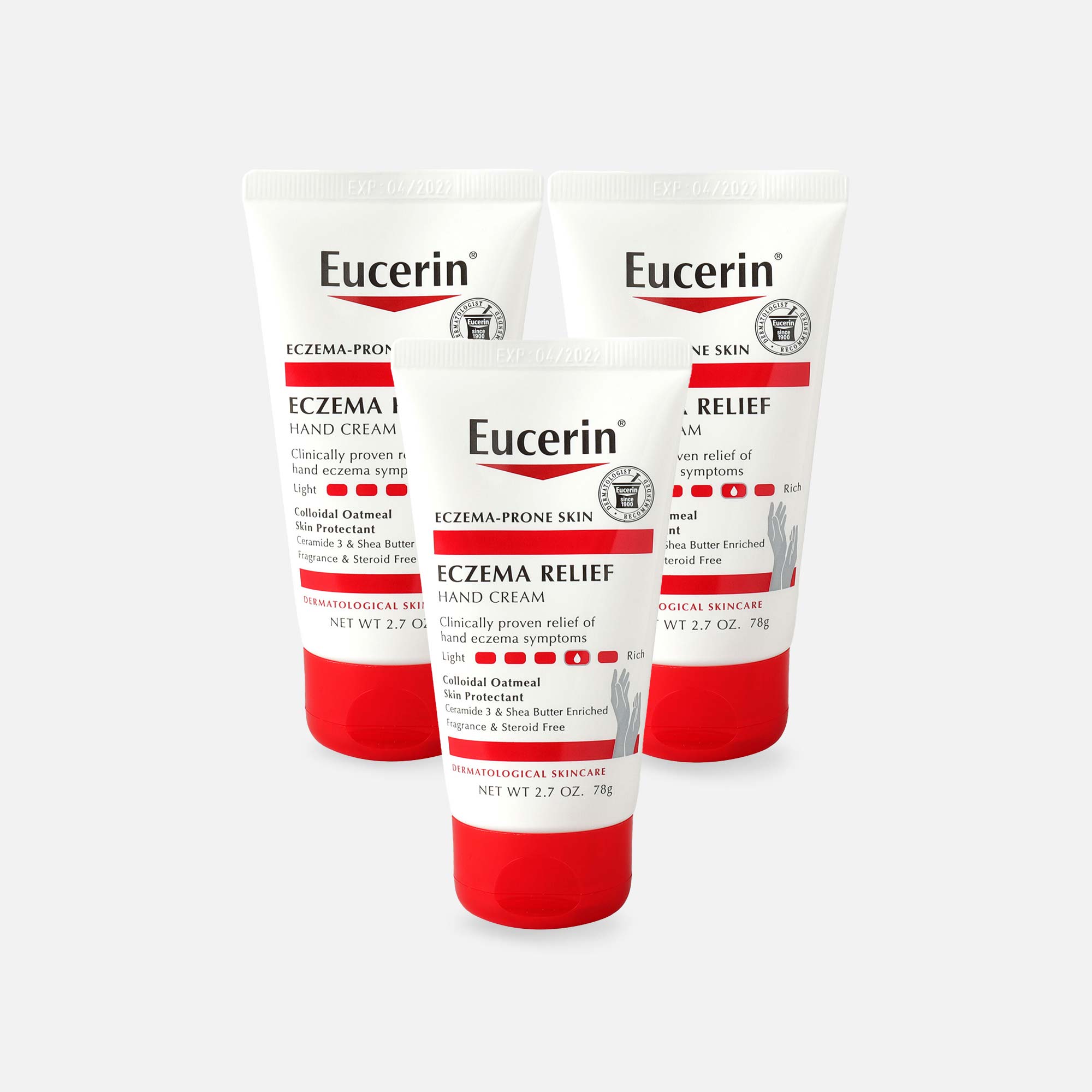 Eucerin Eczema Relief Hand Cream, 2.7 oz. (3-Pack)
