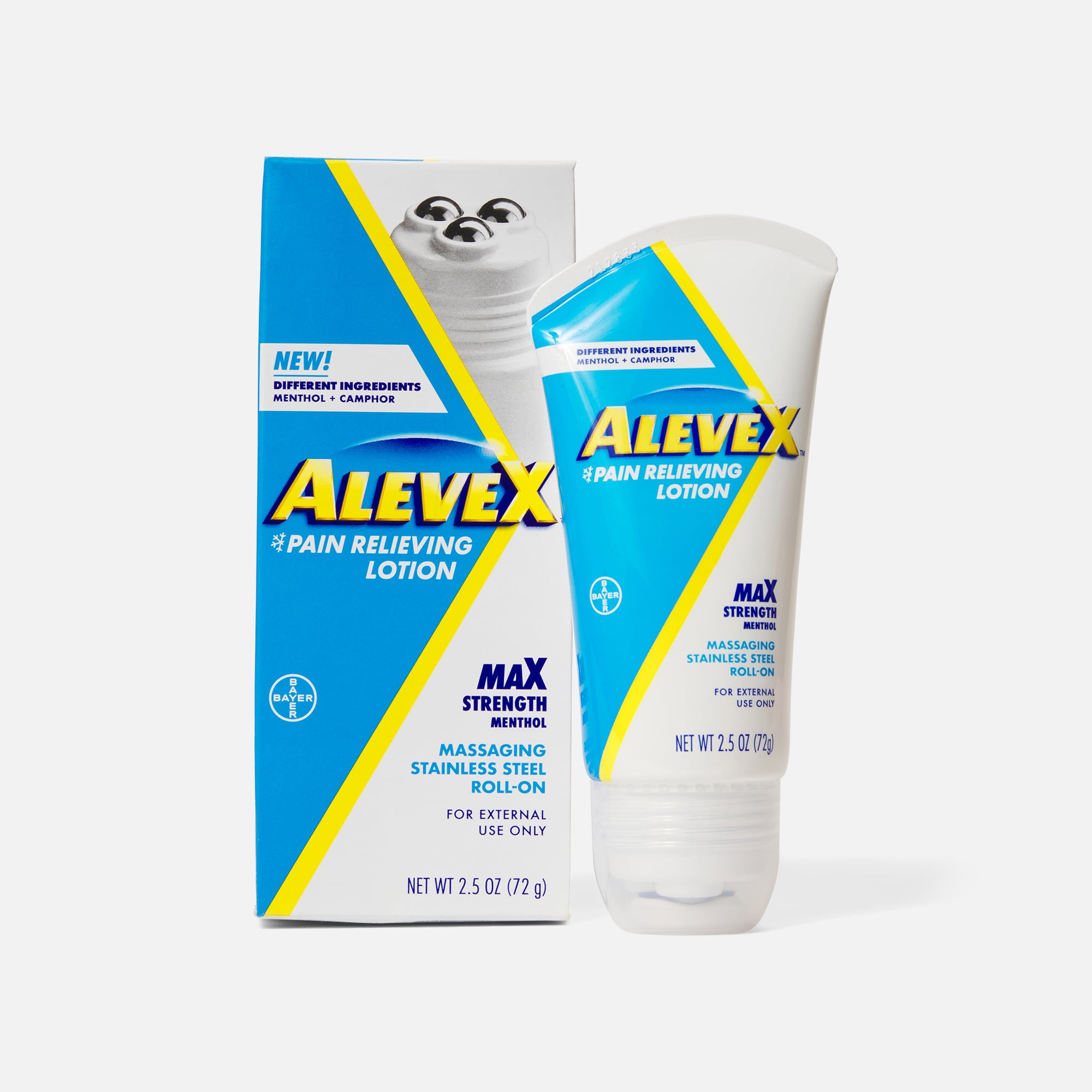 AleveX Pain Relieving Lotion with Rollerball, Powerful & Long-Lasting  Targeted Pain Relief With Deep Pressure Massage Applicator