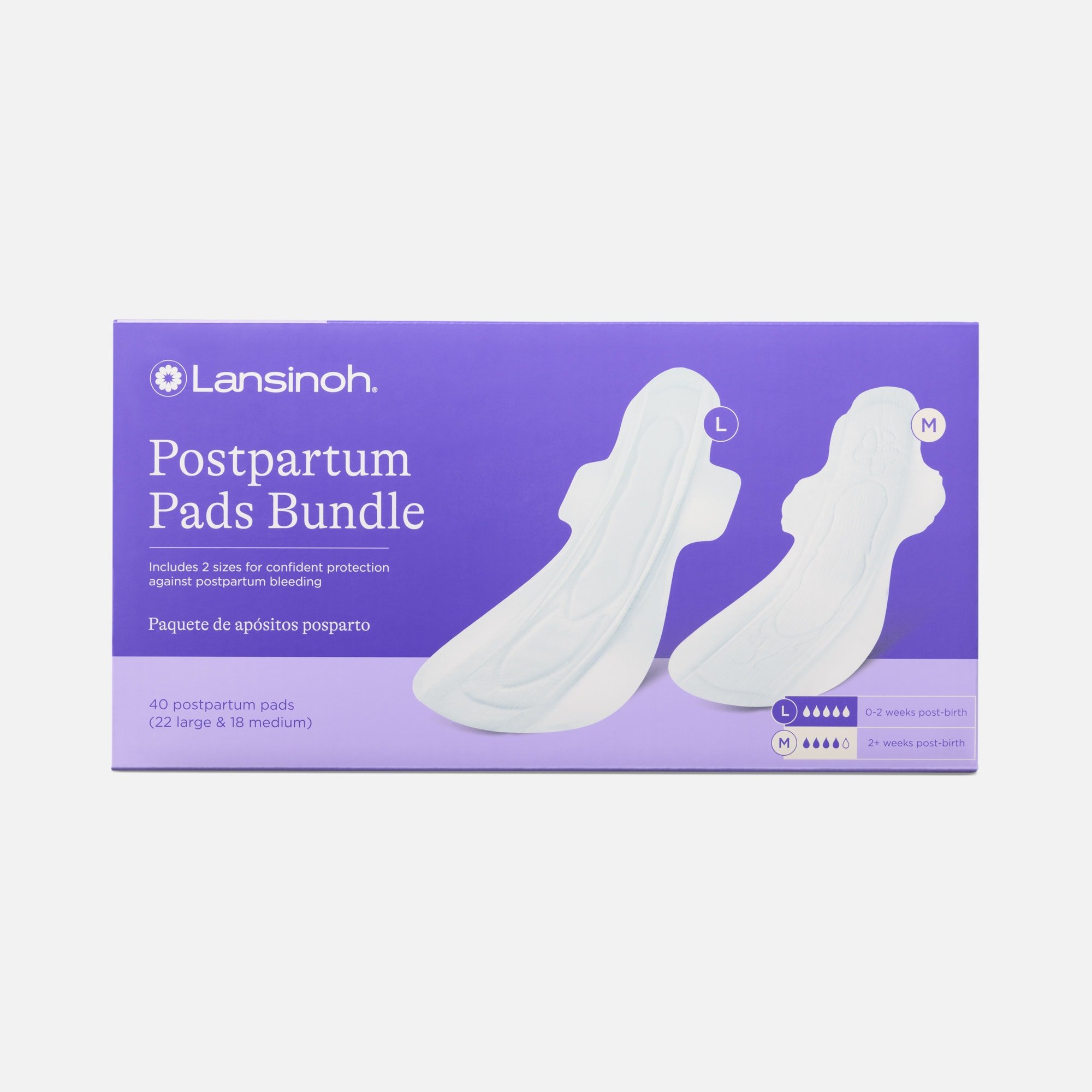 Lansinoh Postpartum Maternity Pads Bundle, 40 ct.