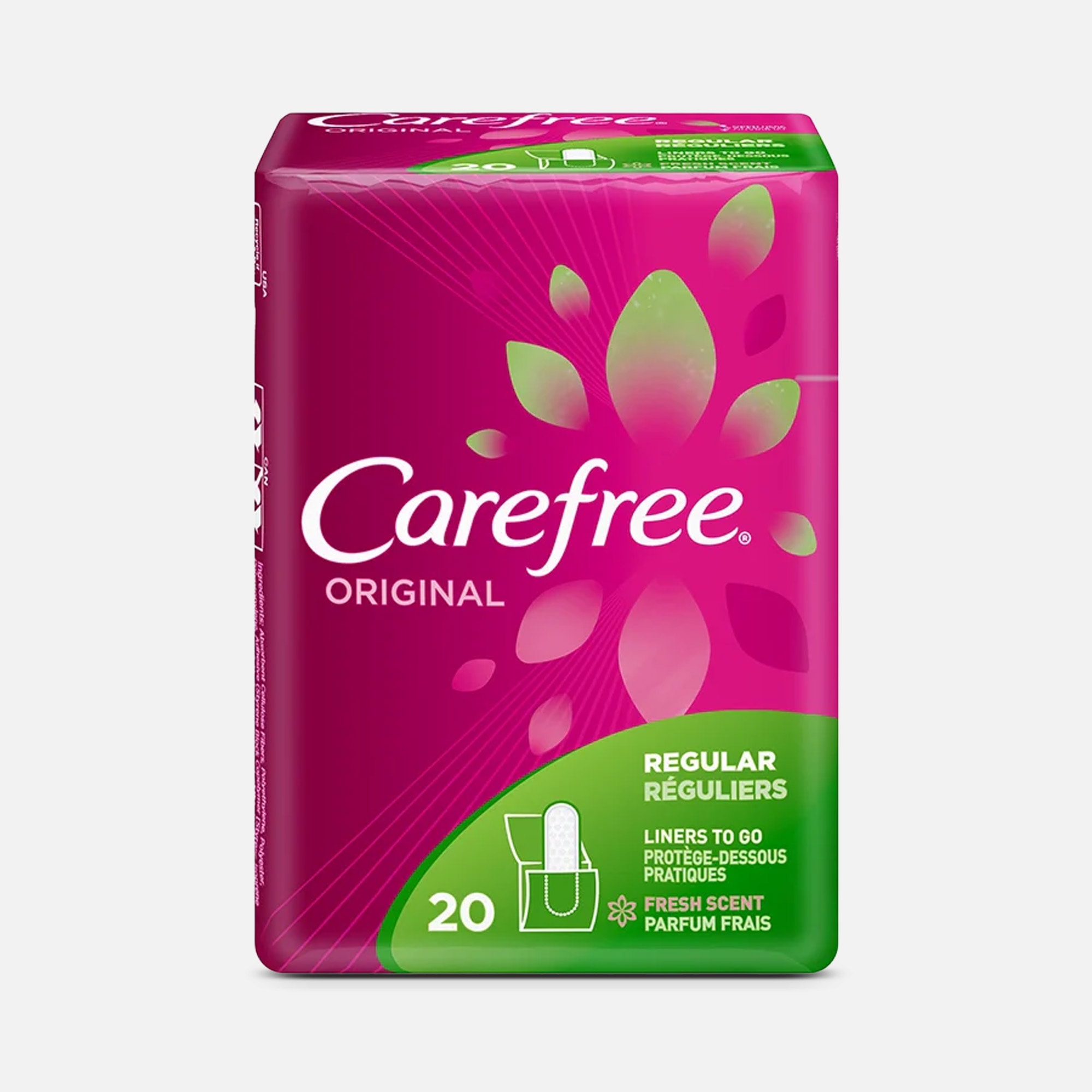 Carefree Original Regular Pantiliners, Scented, 20 ct.