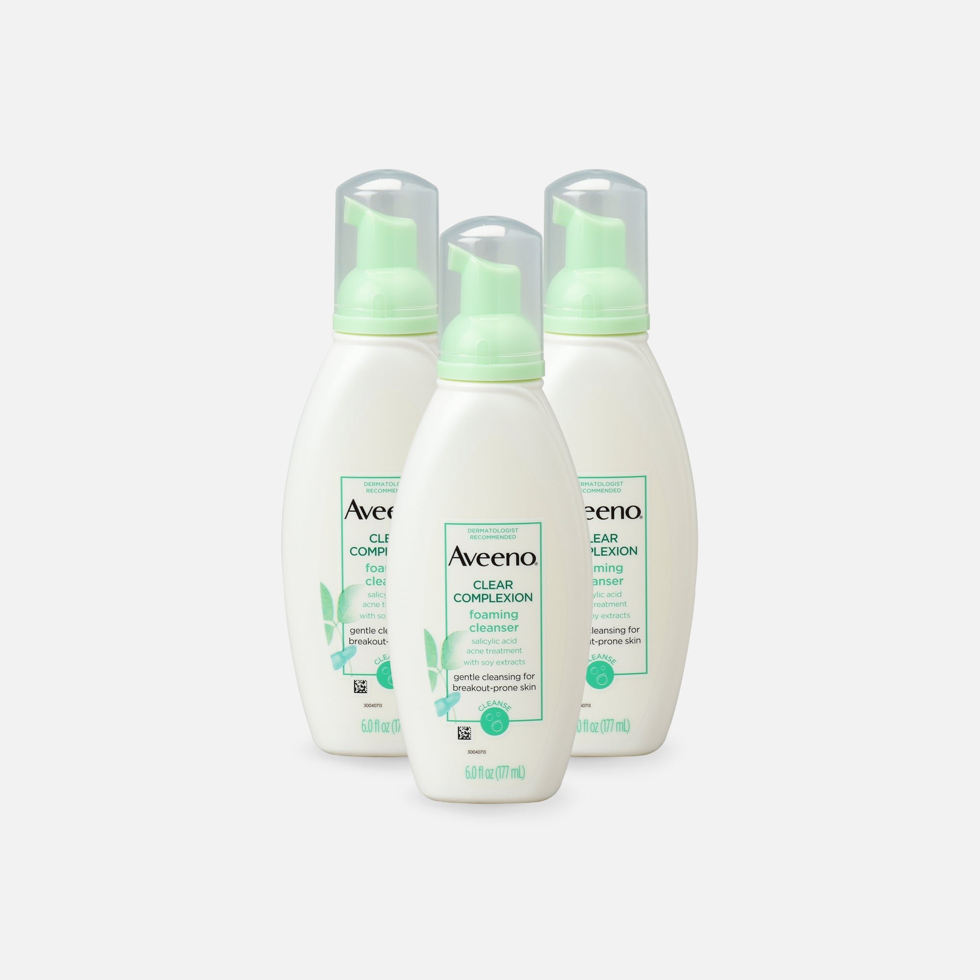 Aveeno Clear Complexion Foaming Cleanser, 6 oz. (3-Pack)