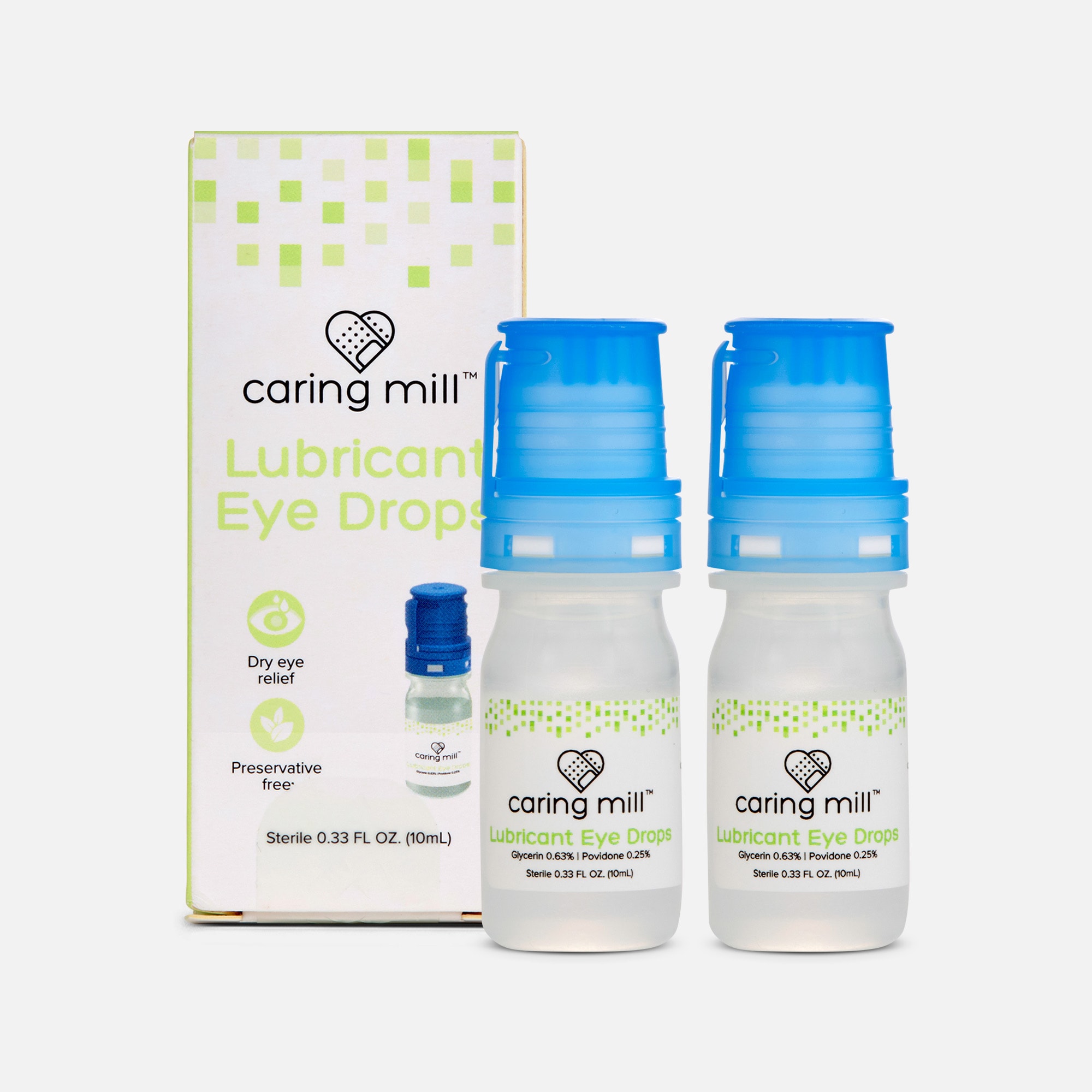 Caring Mill™ Dry Eye Preservative-Free Eye Drops, 10ml (2-Pack)