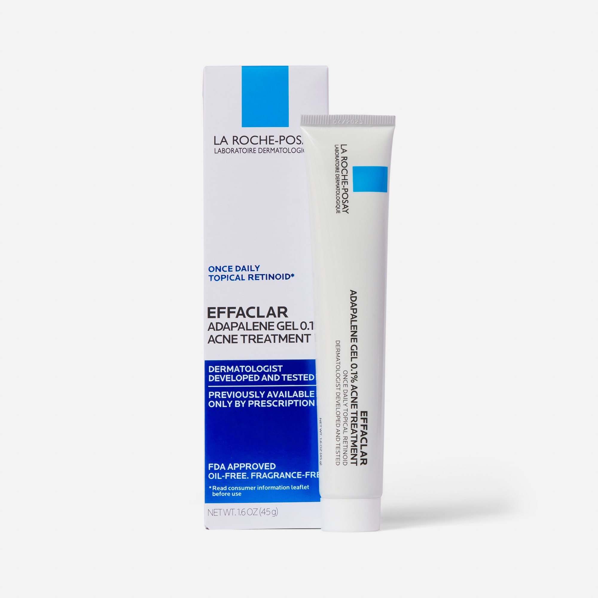 La Roche-Posay Effaclar Adapalene Gel 0.1%, Retinoid Acne Treatment, 1.6 oz.