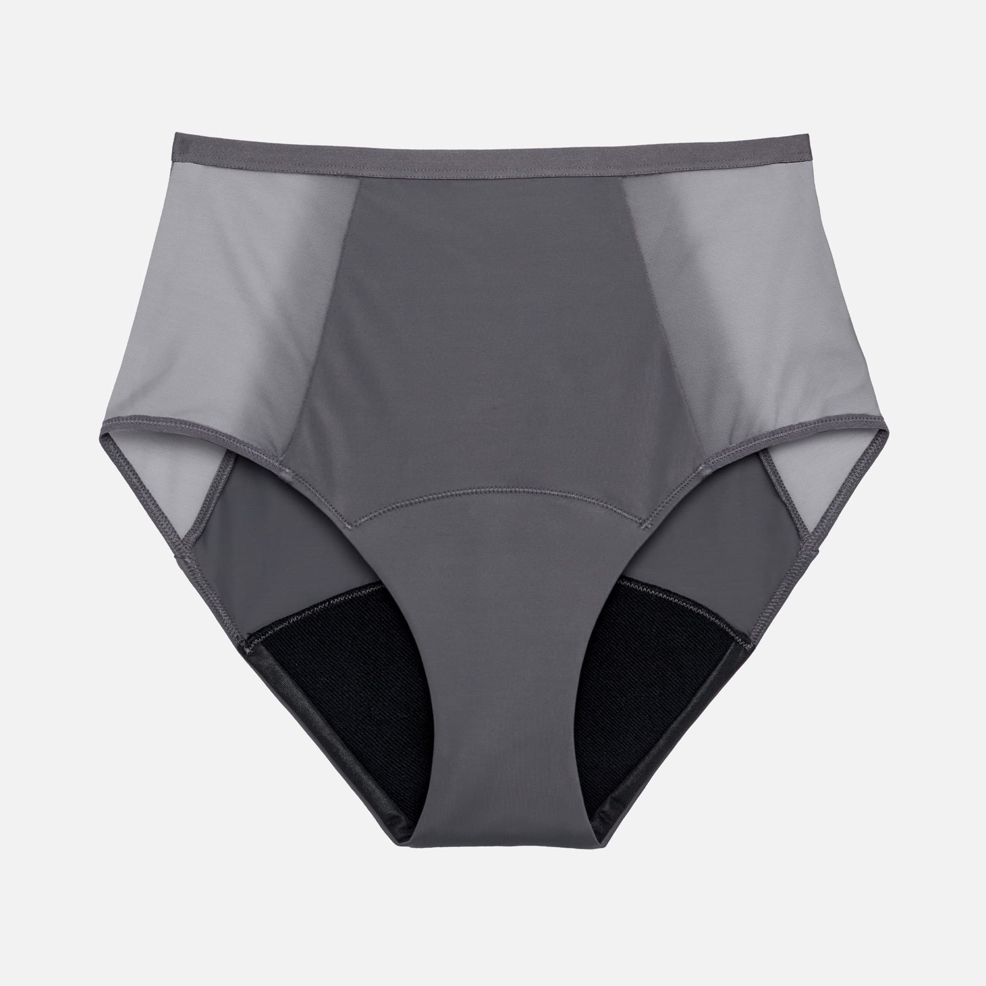 Thinx Comfort Stretch Hi-Waist All Day Period Underwear, Slate, Large