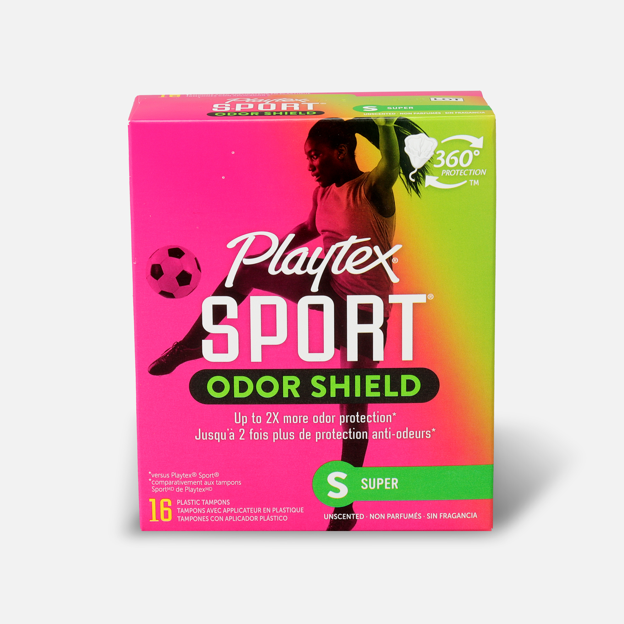 Playtex Sport Odor Shield Super Tampons, 32 ct.