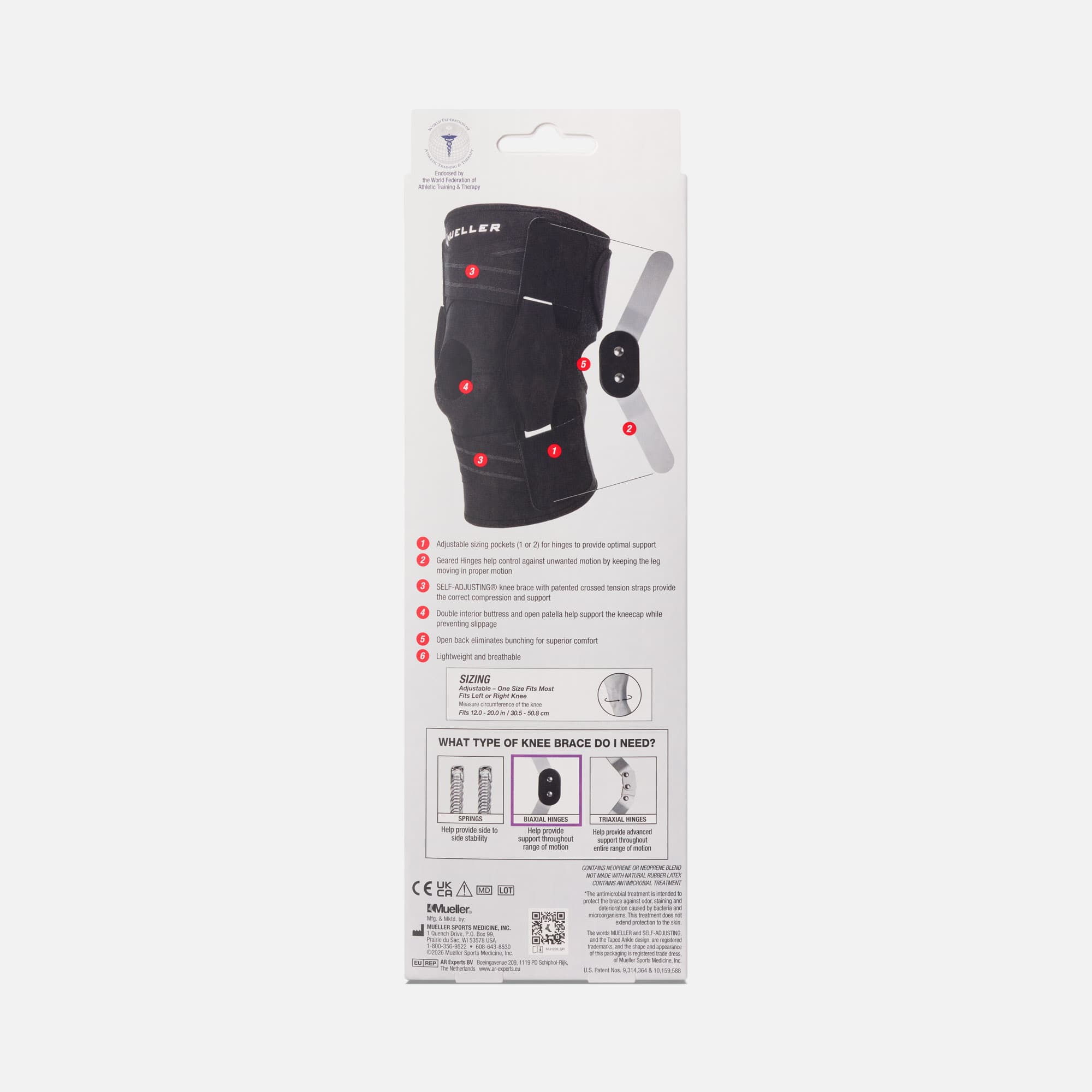 Mueller® Self-Adjusting™ Hinged Knee Brace by Mueller | FSA Store