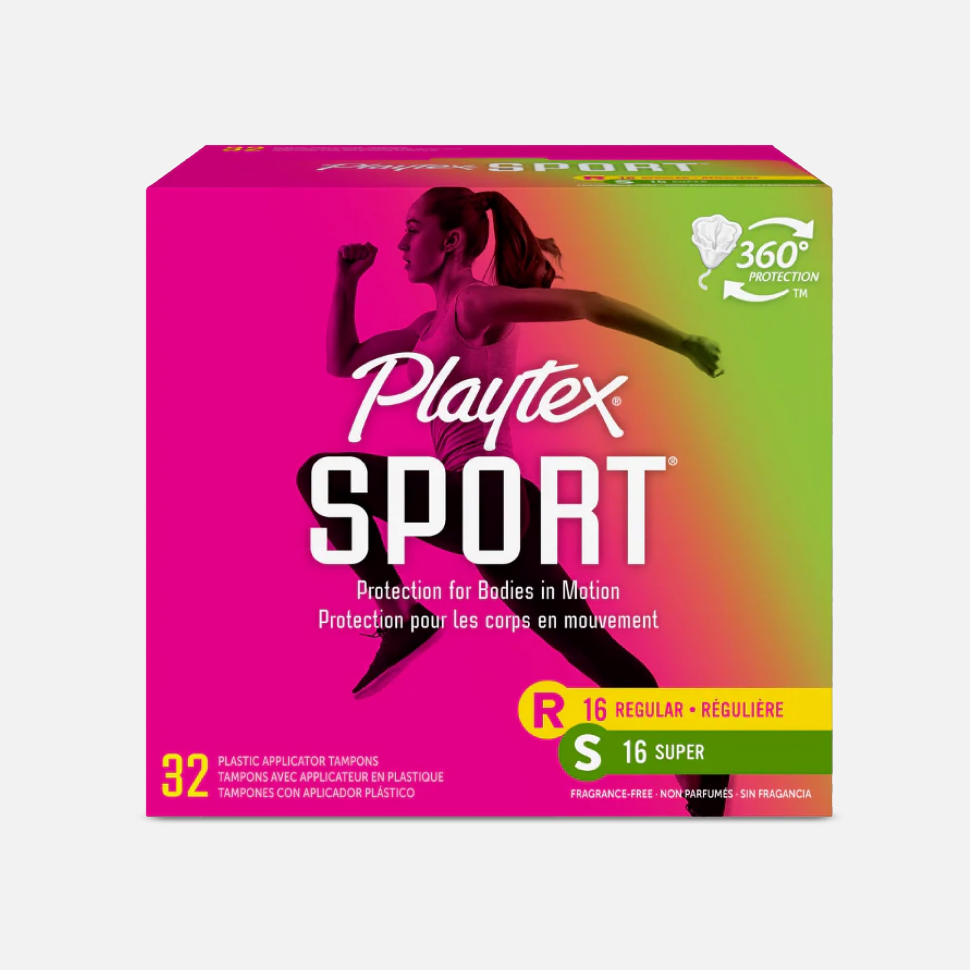 Playtex Sport Regular & Super Tampons Multipack, 32 ct.