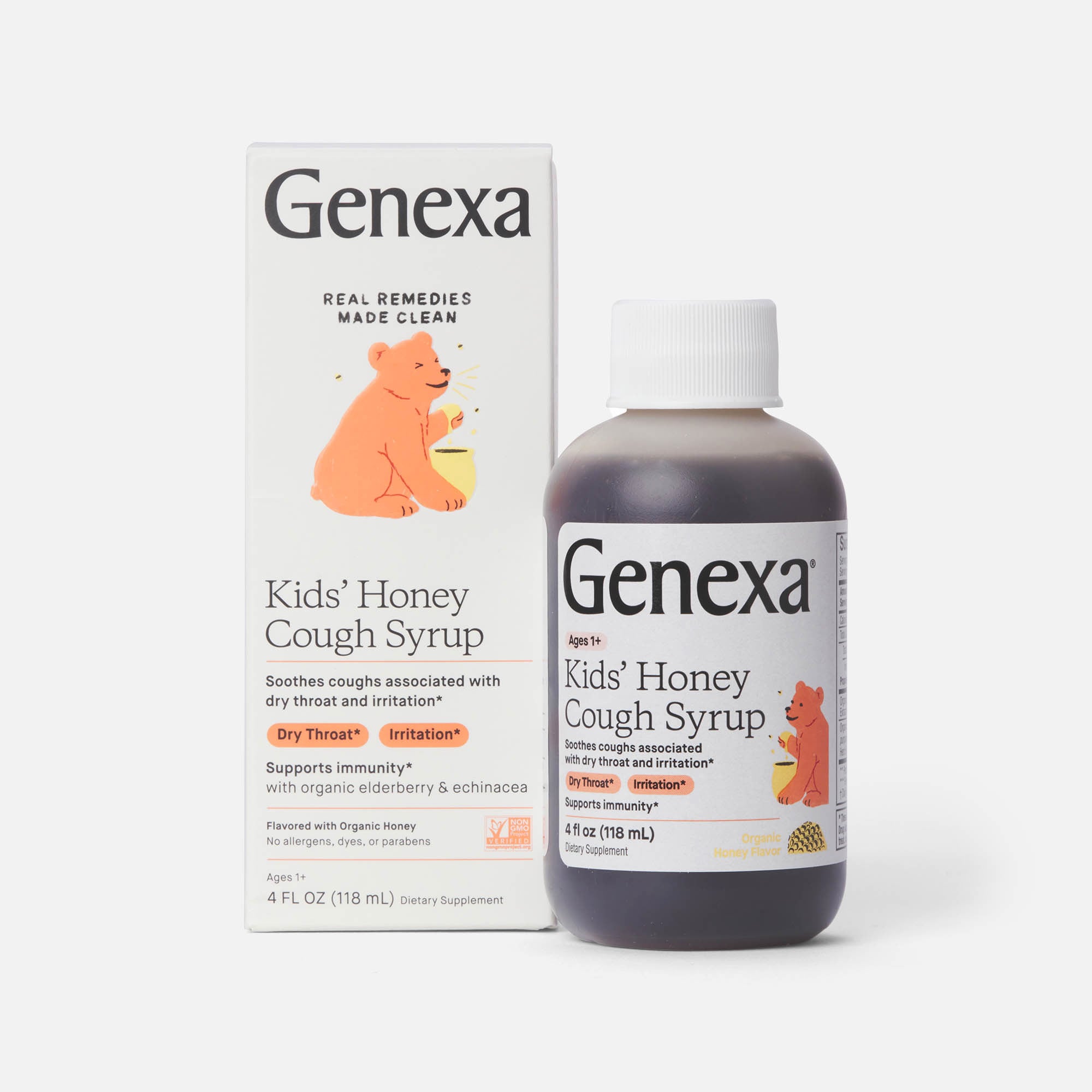 FSA Eligible Genexa Kid's Honey Cough Syrup Supplement, 4 oz