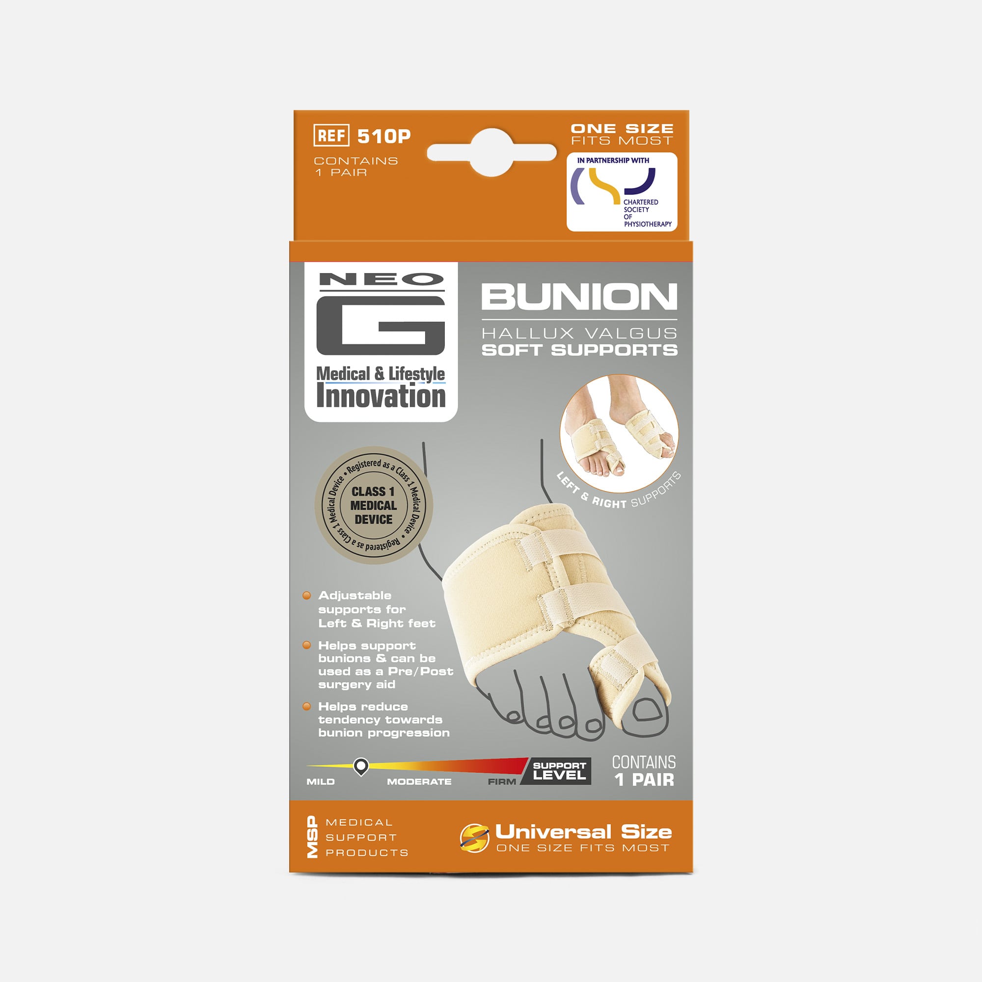Neo-G Bunion Hallux Valgus Soft Support, One Size, 2 ct.