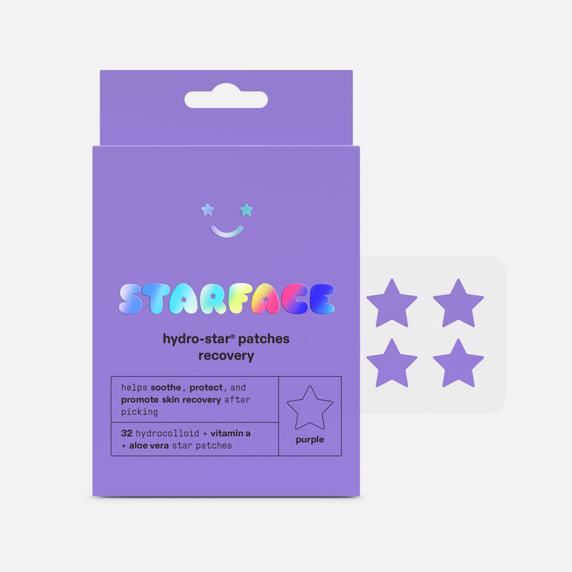 Starface Hydro-Star Purple Recovery Patches, 32 ct.