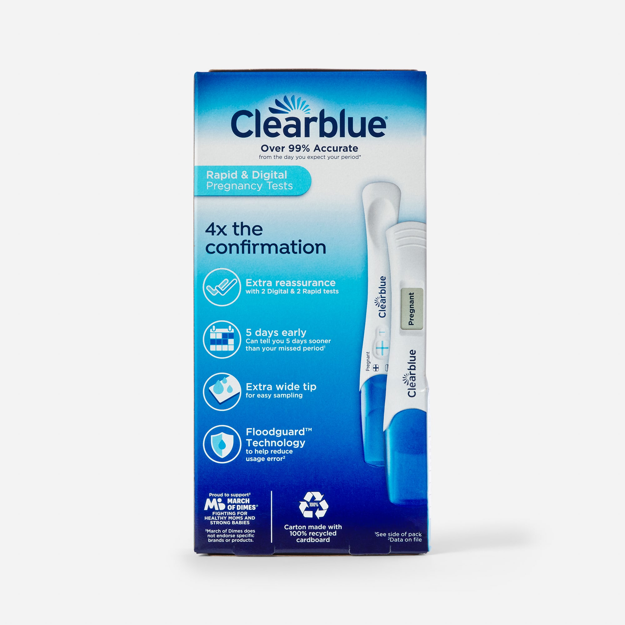 Clearblue Combo Pregnancy Test, 4 ct.