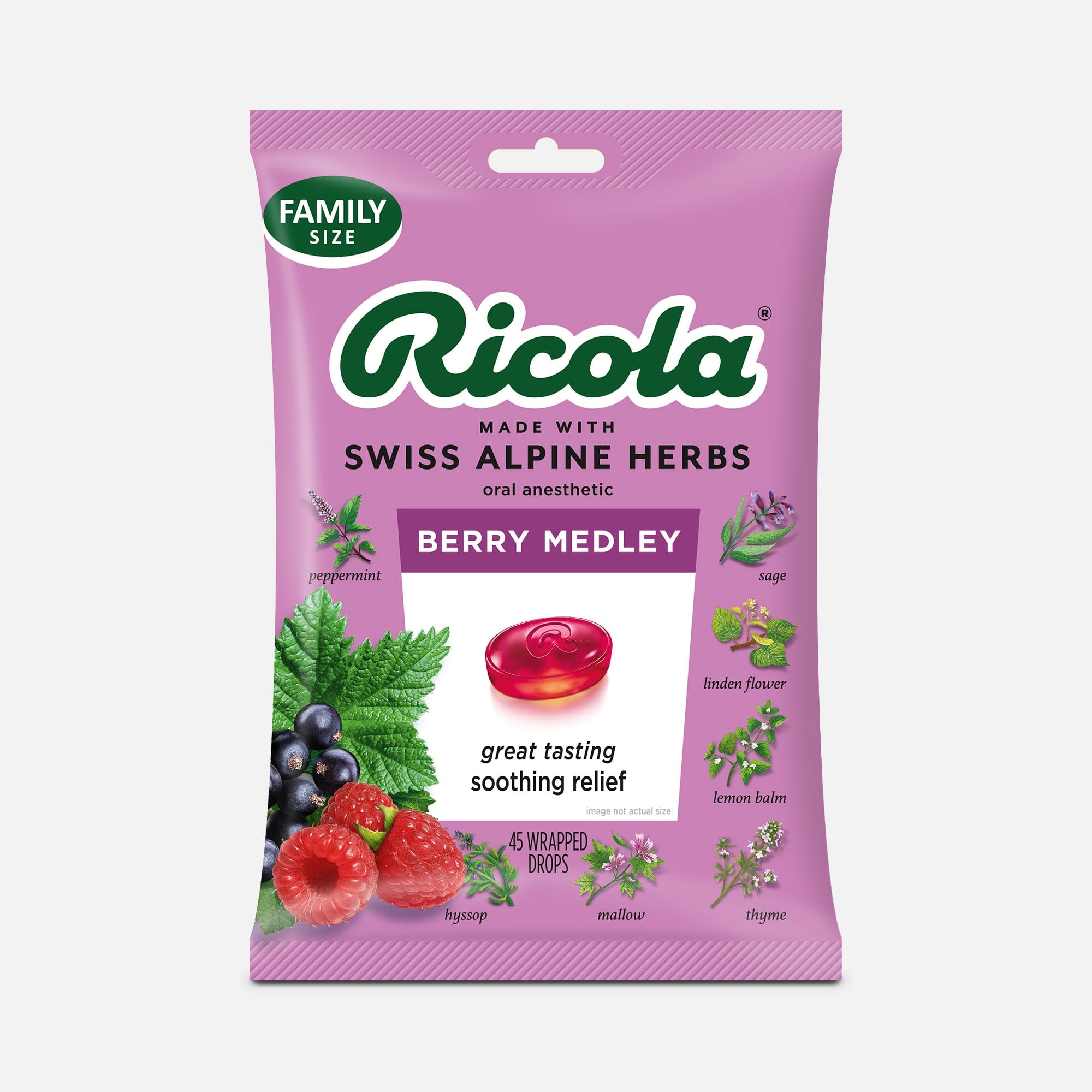 Ricola Berry Medley Throat Drops, 45 ct.