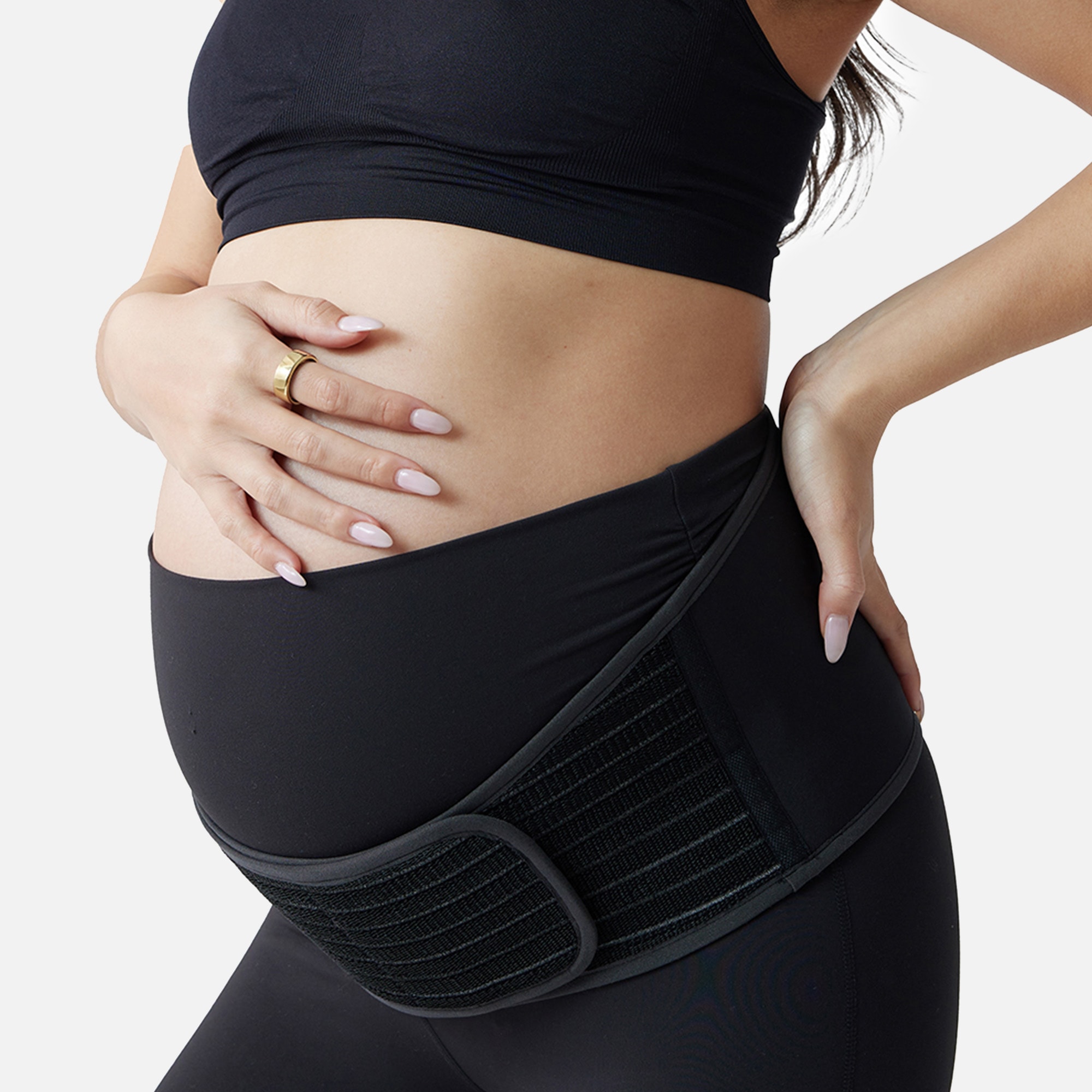 Ingrid & Isabel Pregnancy Support Belt, Black, L/XL