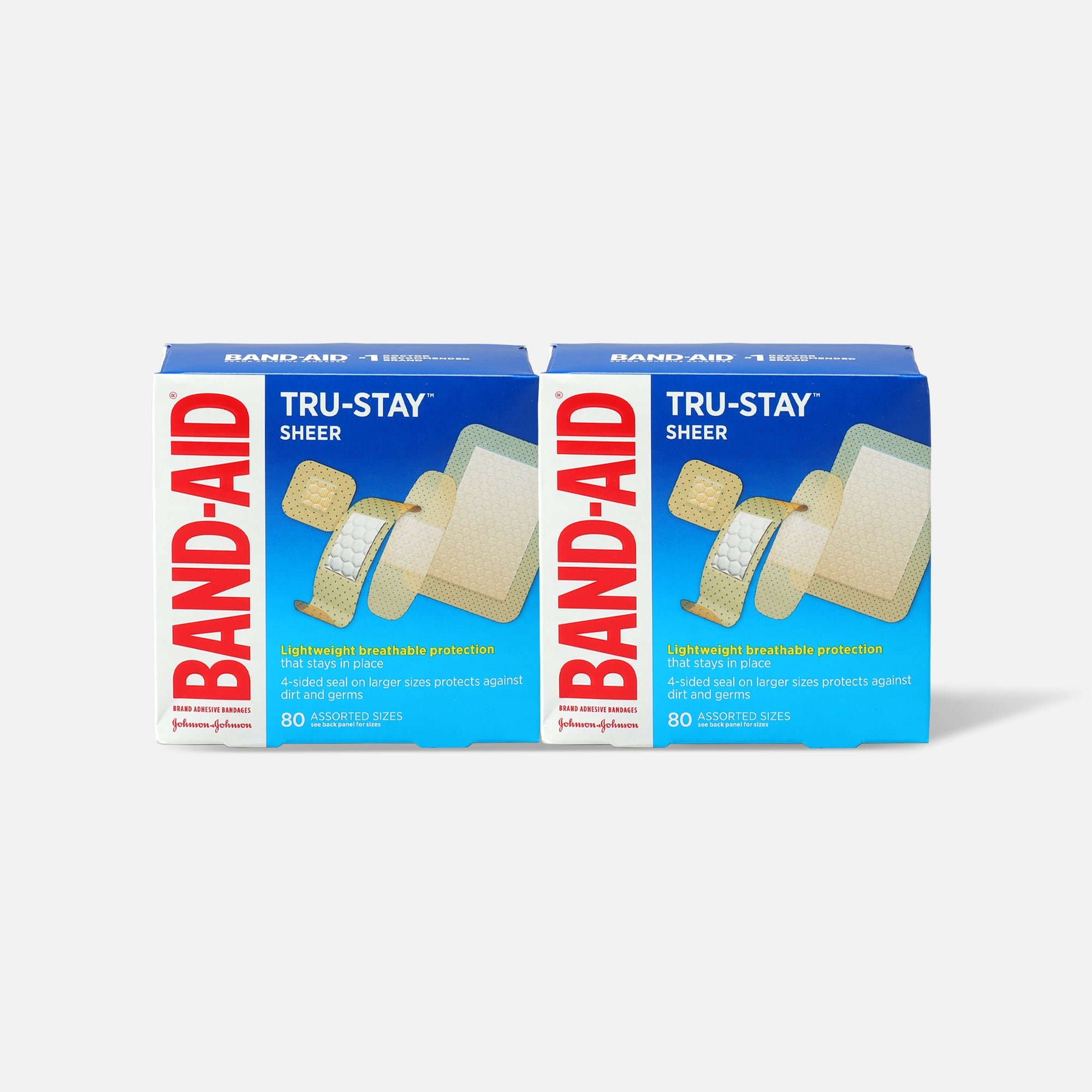 FSA Eligible  Band-Aid Sheer Adhesive Bandages, Assorted, 80 ct