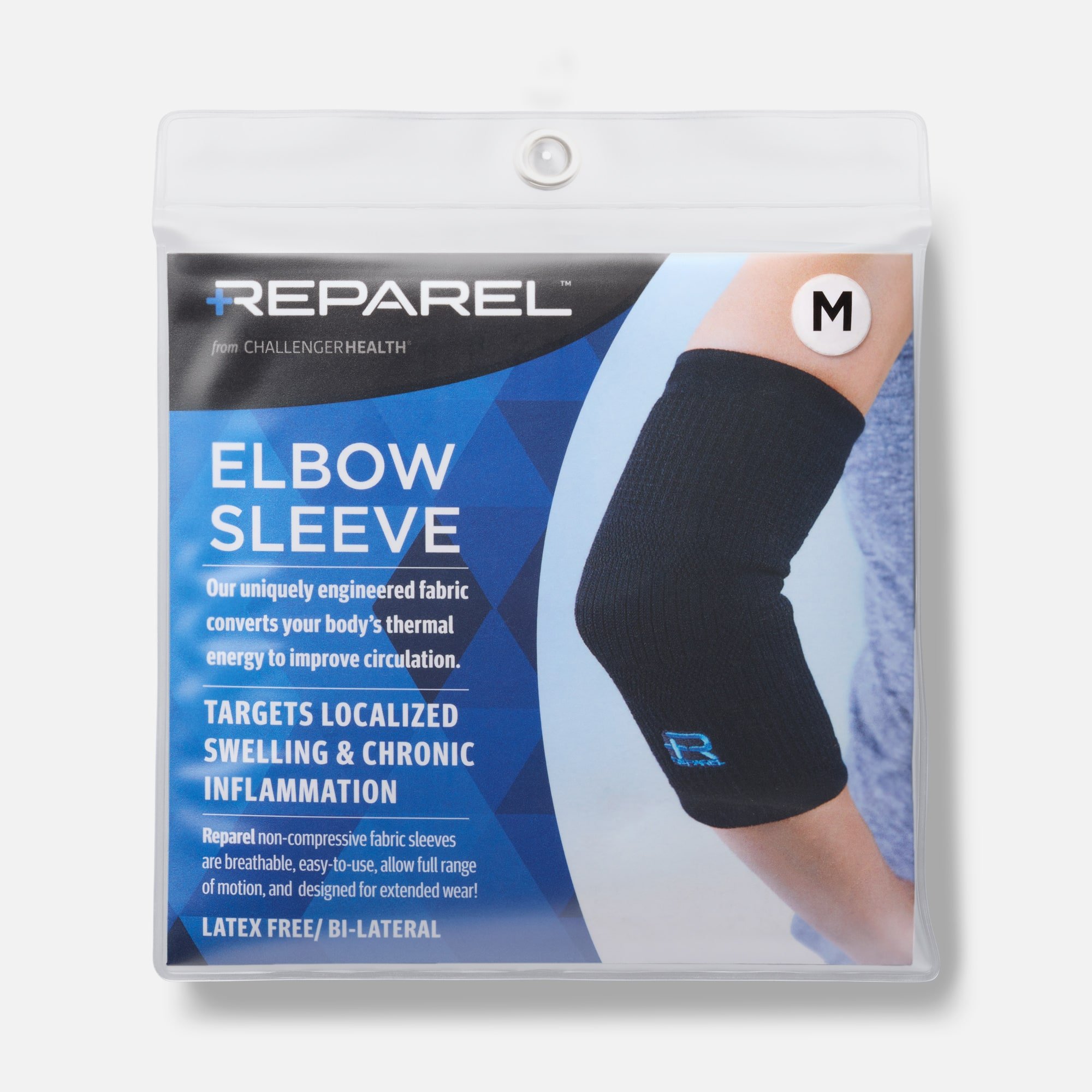 Reparel Elbow Sleeve, Black, M
