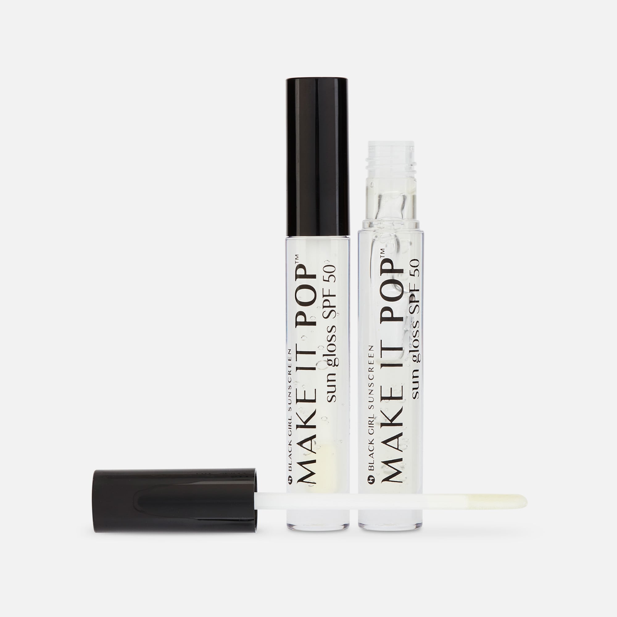 Black Girl Sunscreen Make It Pop Sungloss Sunscreen Lip Gloss, SPF 50, 0.13 fl oz. (2-Pack)