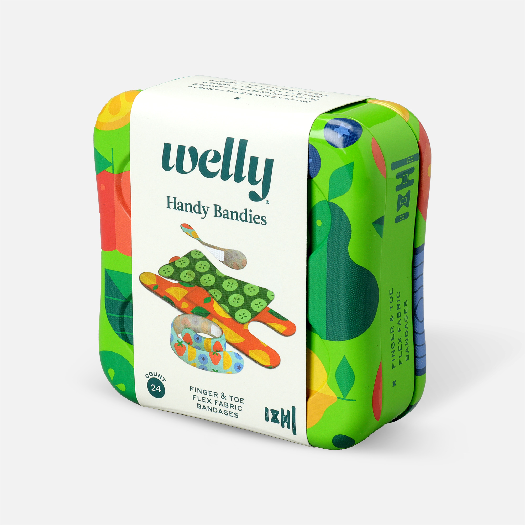 Welly Handy Bandies Veggie Assorted Toe & Finger Flex Fabric Bandages - 24  ct.