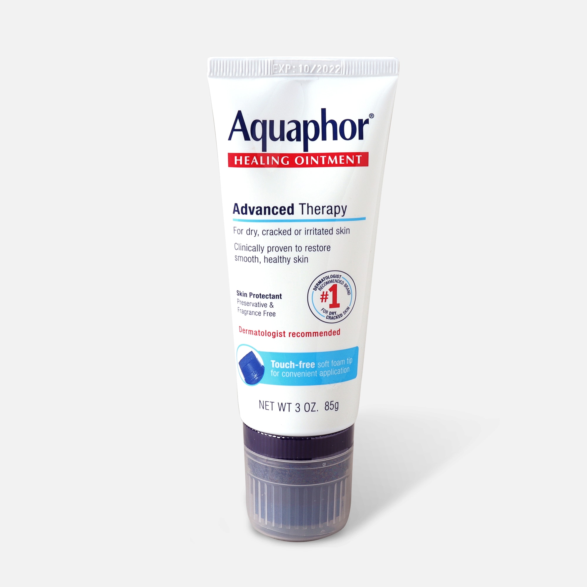 Aquaphor Healing Ointment with Touch-Free Applicator, 3 oz.
