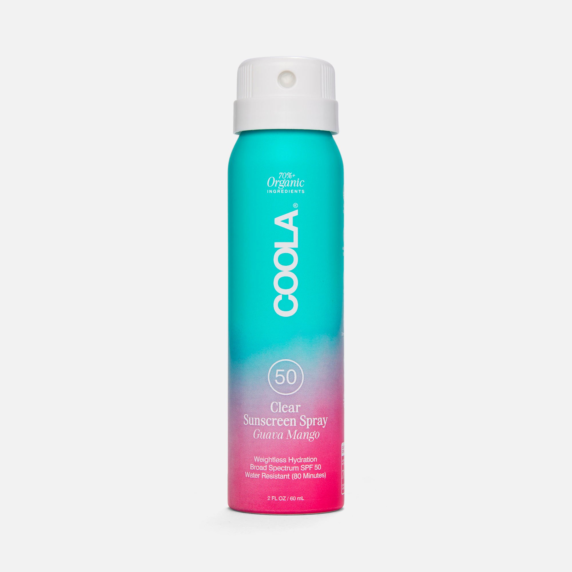 COOLA Classic Body Organic Sunscreen Spray SPF 50 Guava Mango - Travel Size