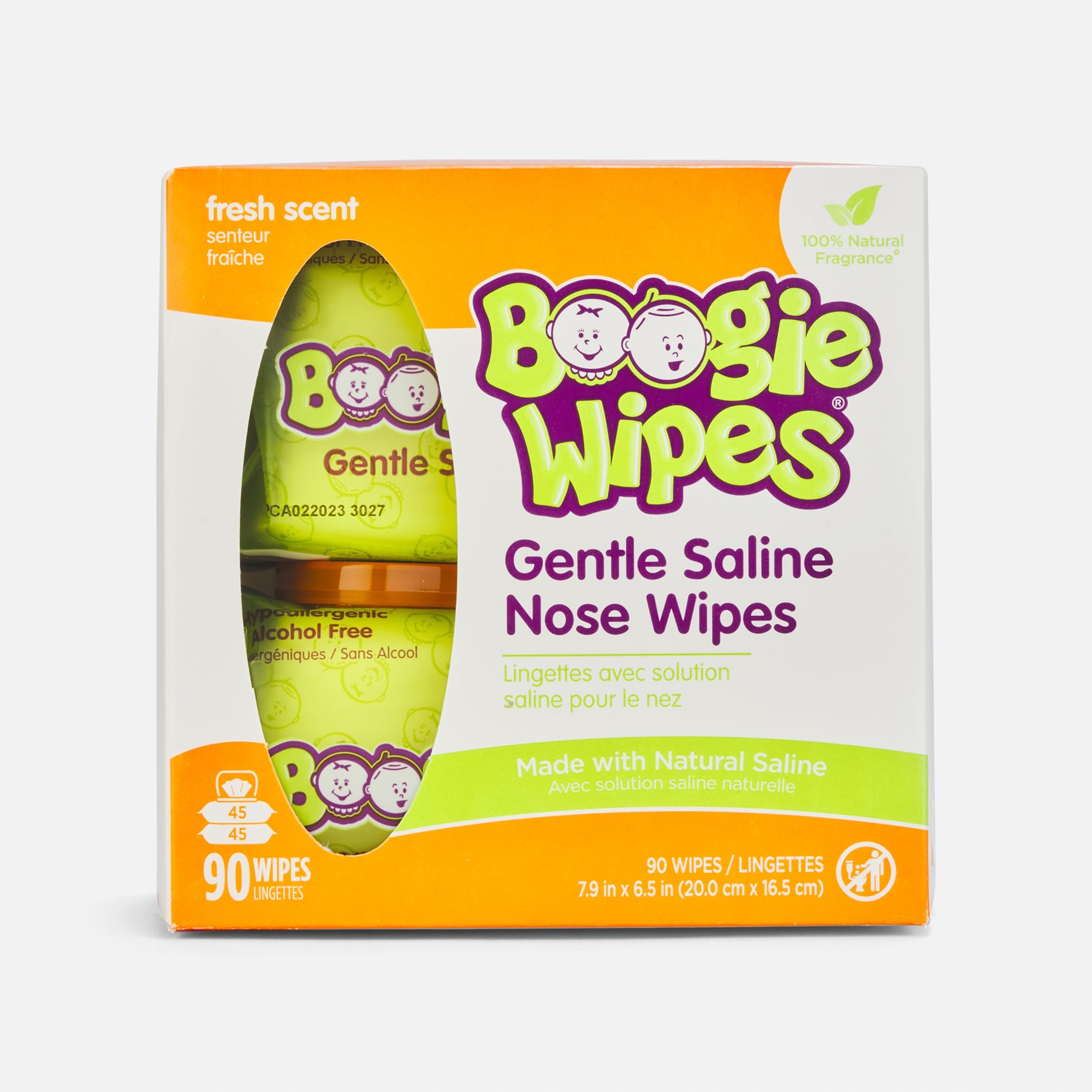 Boogie Wipes® 2-Pack 45 ct. Saline Wipes in Unscented
