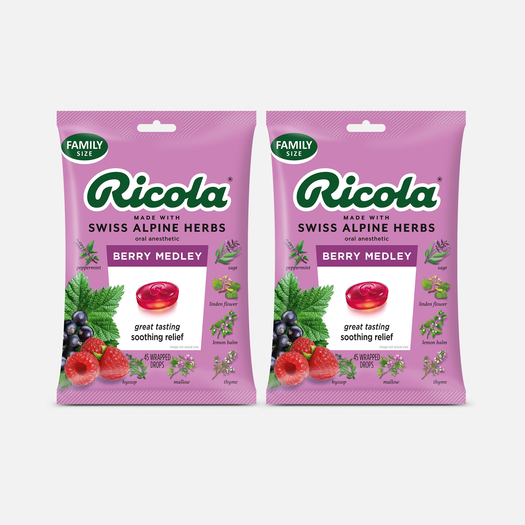 Ricola Berry Medley Throat Drops, 45 ct. (2-Pack)