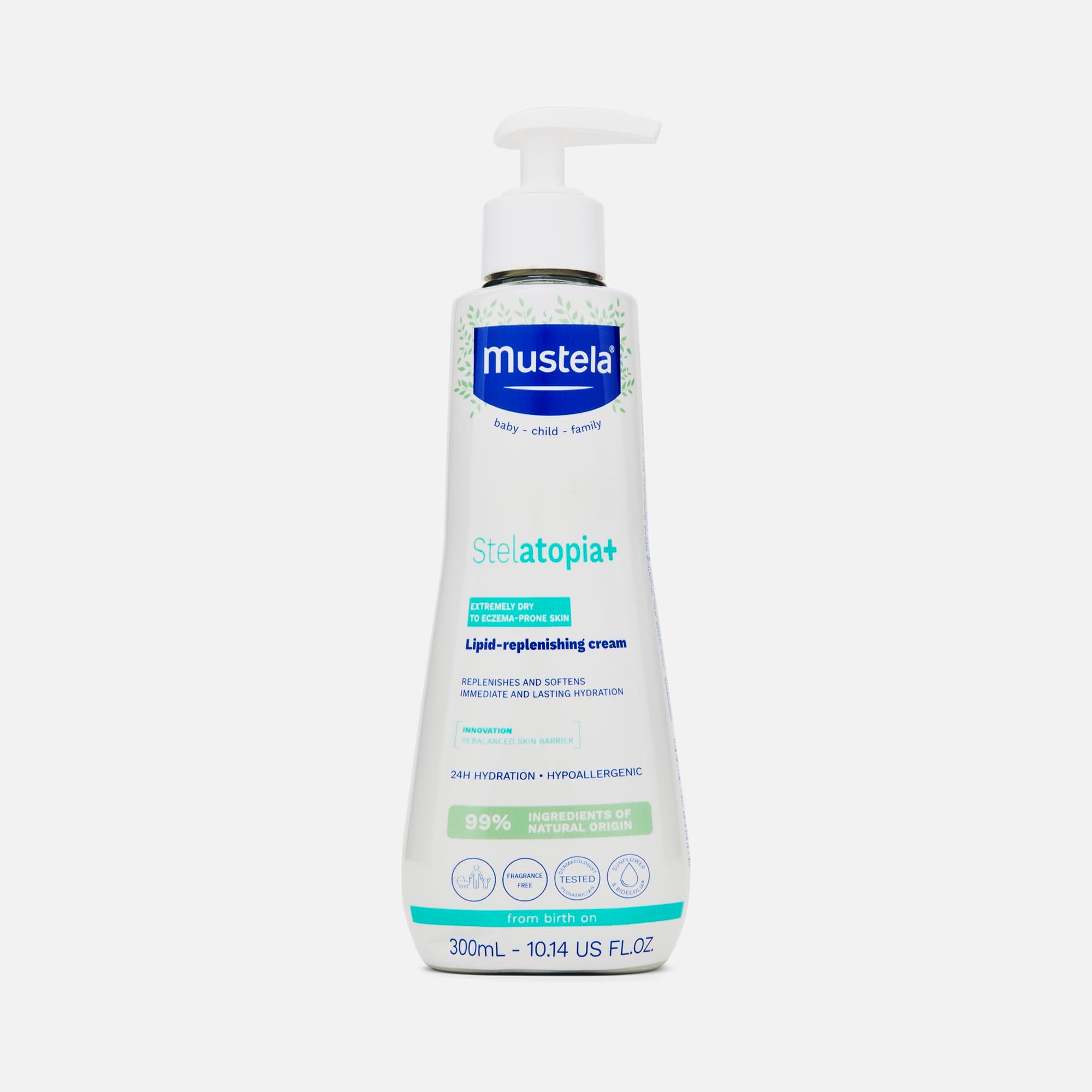 Mustela Stelatopia+ Lipid-Replenishing Cream, 10.14 fl oz.