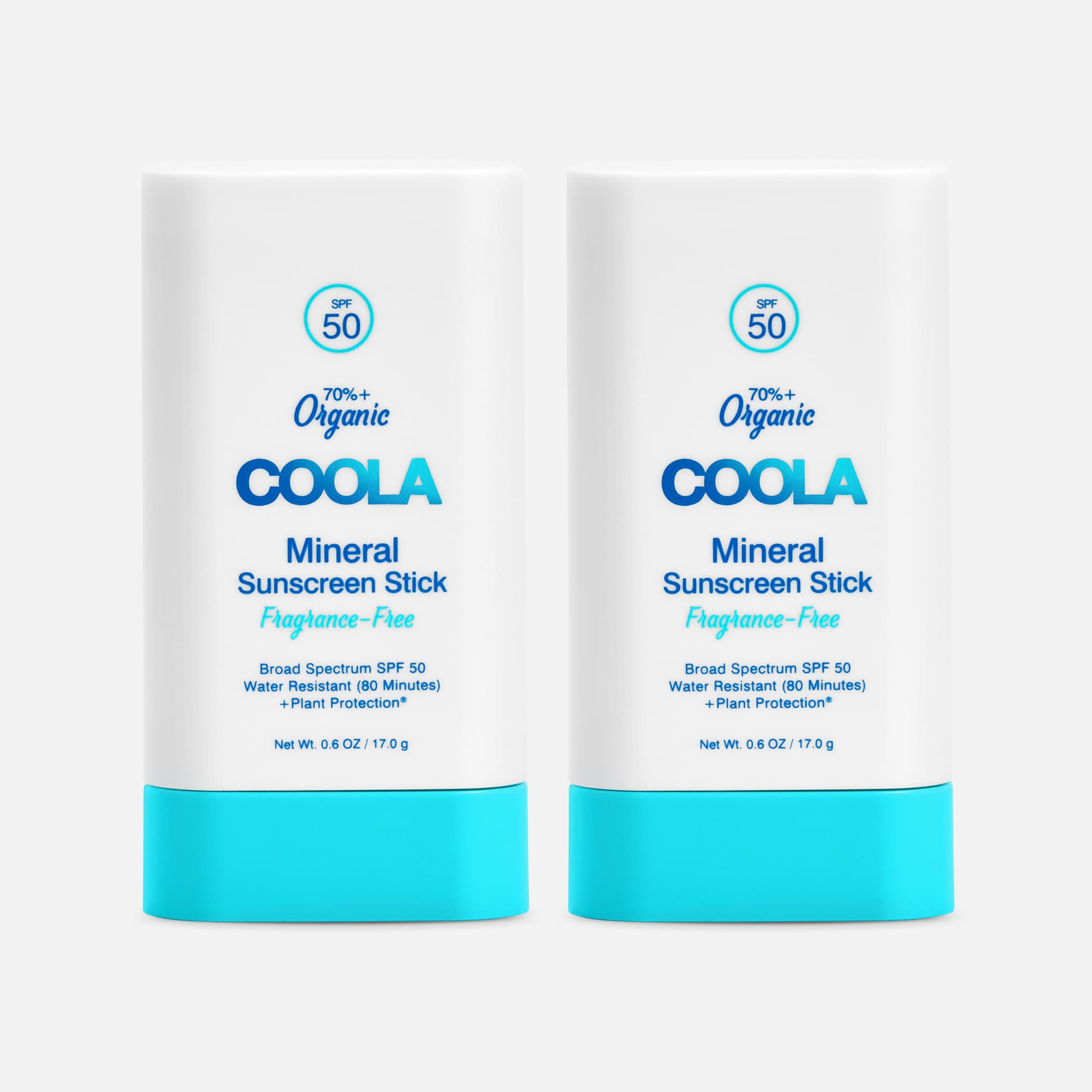 COOLA Mineral Organic Sunscreen Stick (SPF 50) (2-Pack)