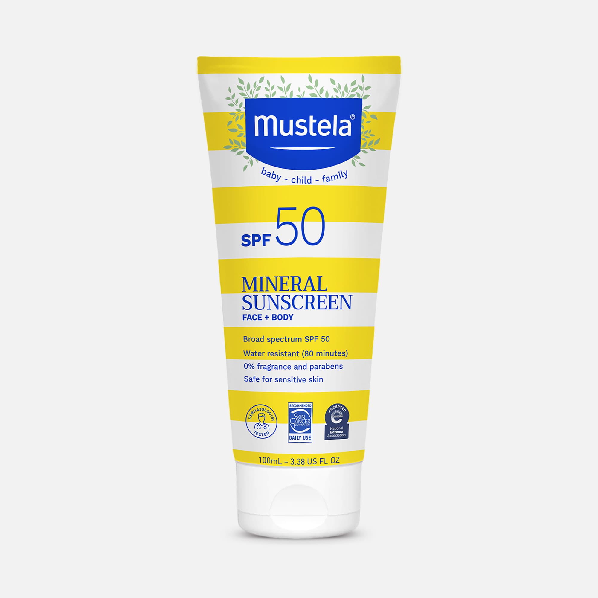 Mustela Mineral Sunscreen Lotion, SPF 50, 3.38 oz.